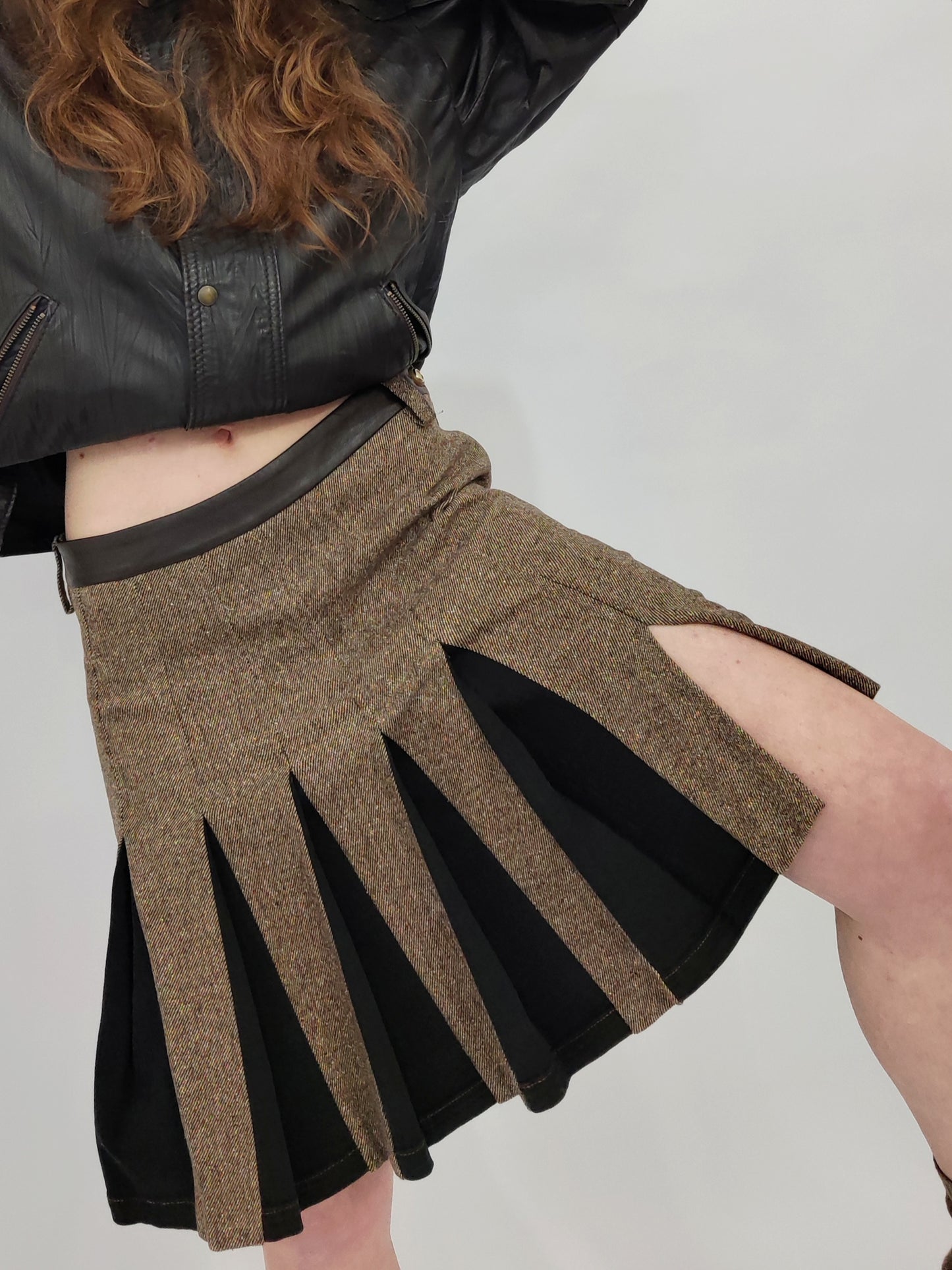D&G Vintage Pleated Wool Skirt