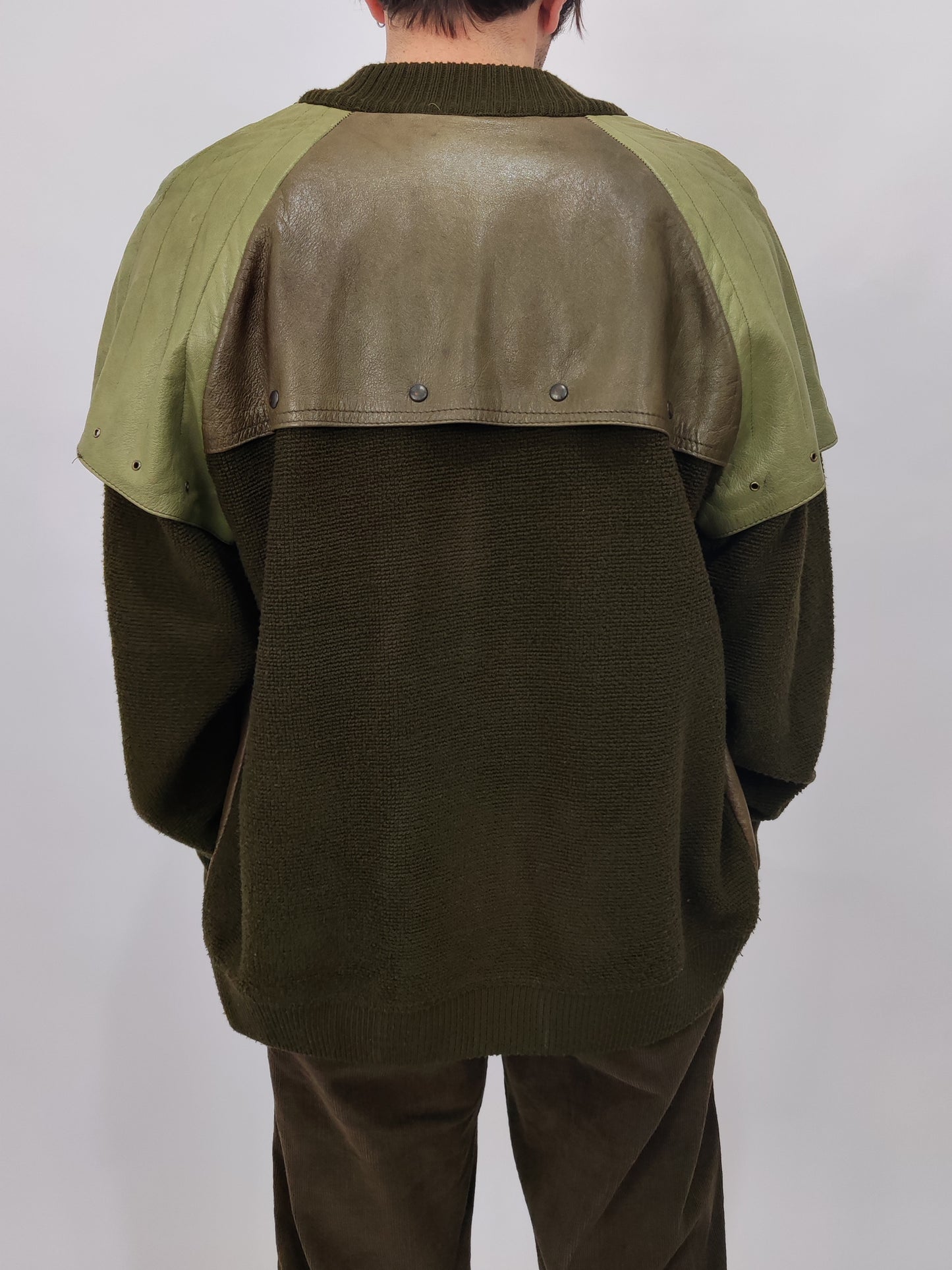 '80s Leather & Wool Jacket