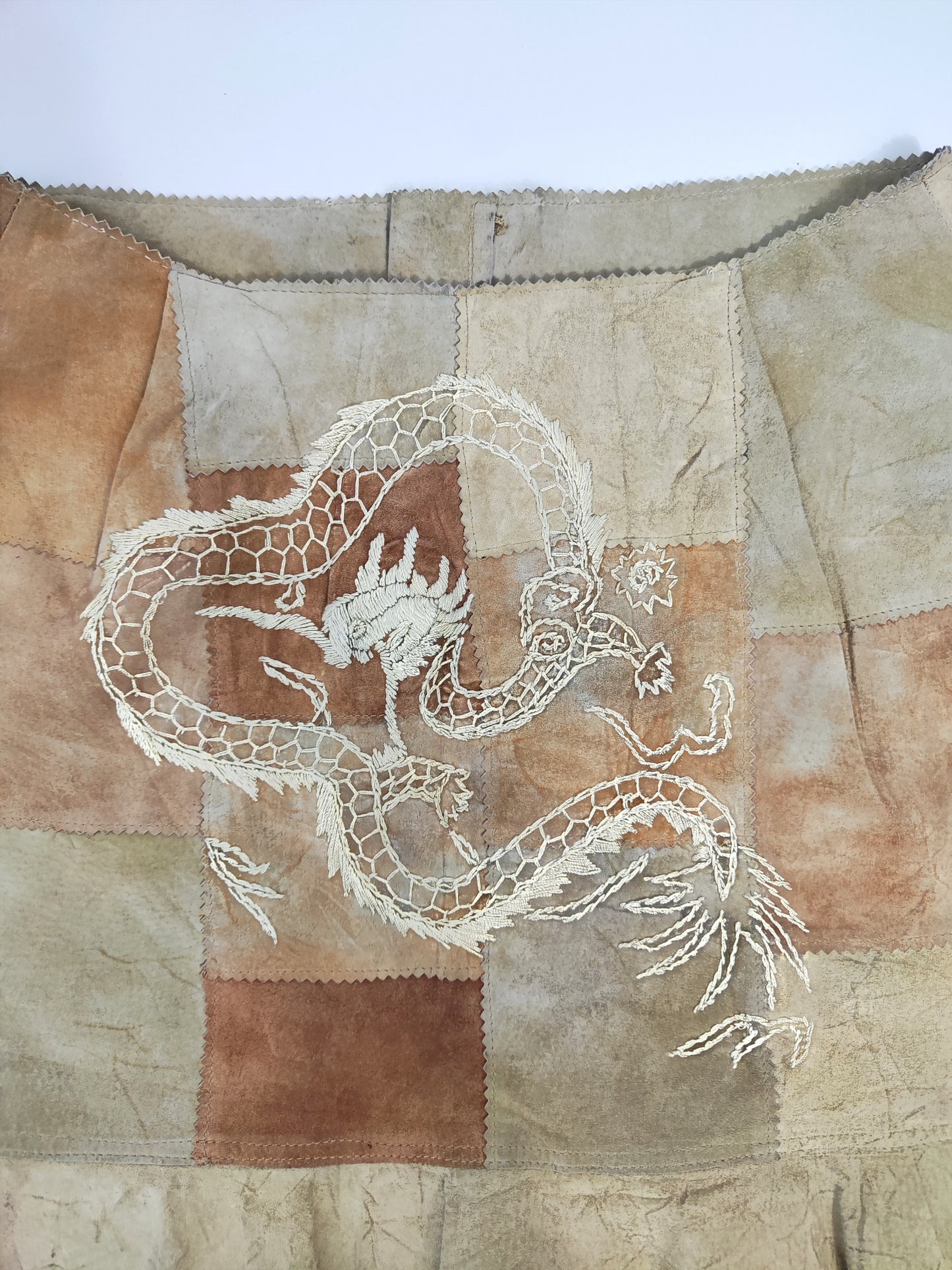 Y2K Suede Embroidered Skirt