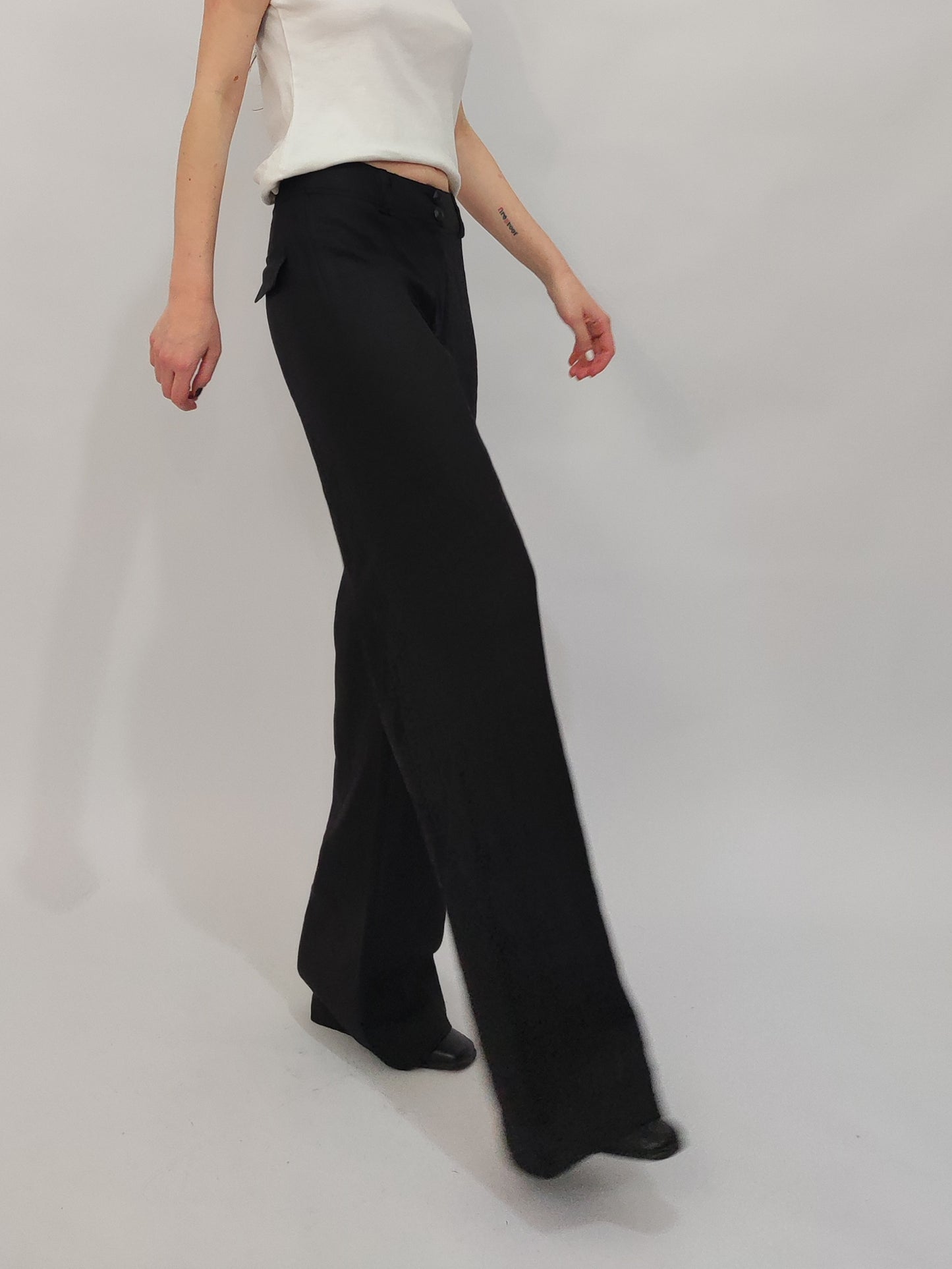 100% Linen Black Pants - Deadstock