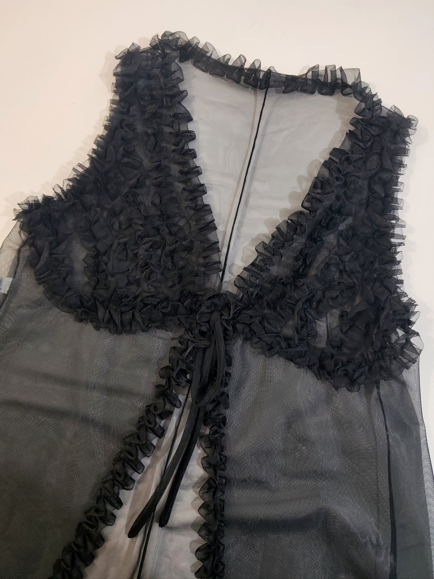 '60s Original Vintage Ruffled Négligé