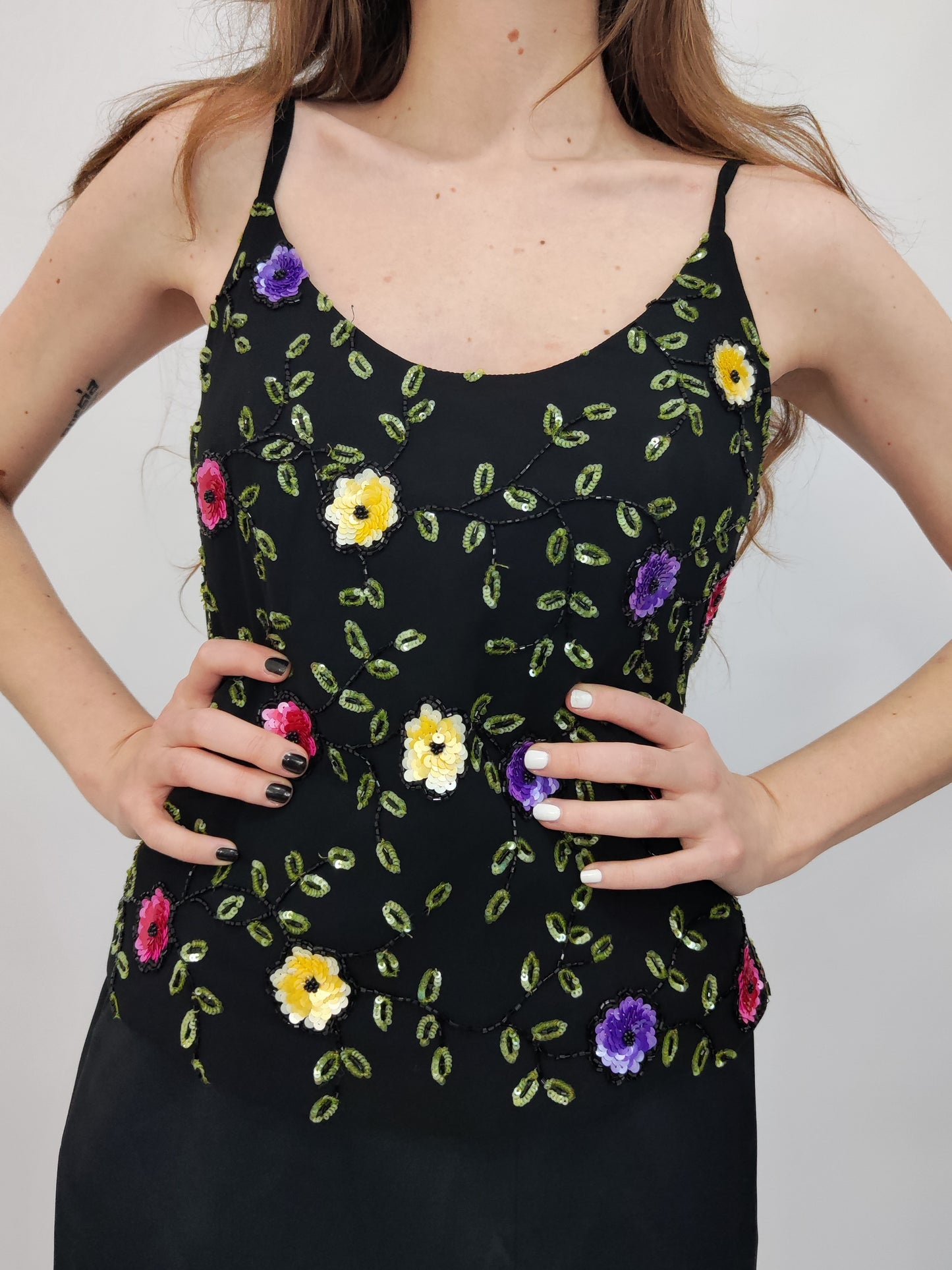 Floral Beaded Top