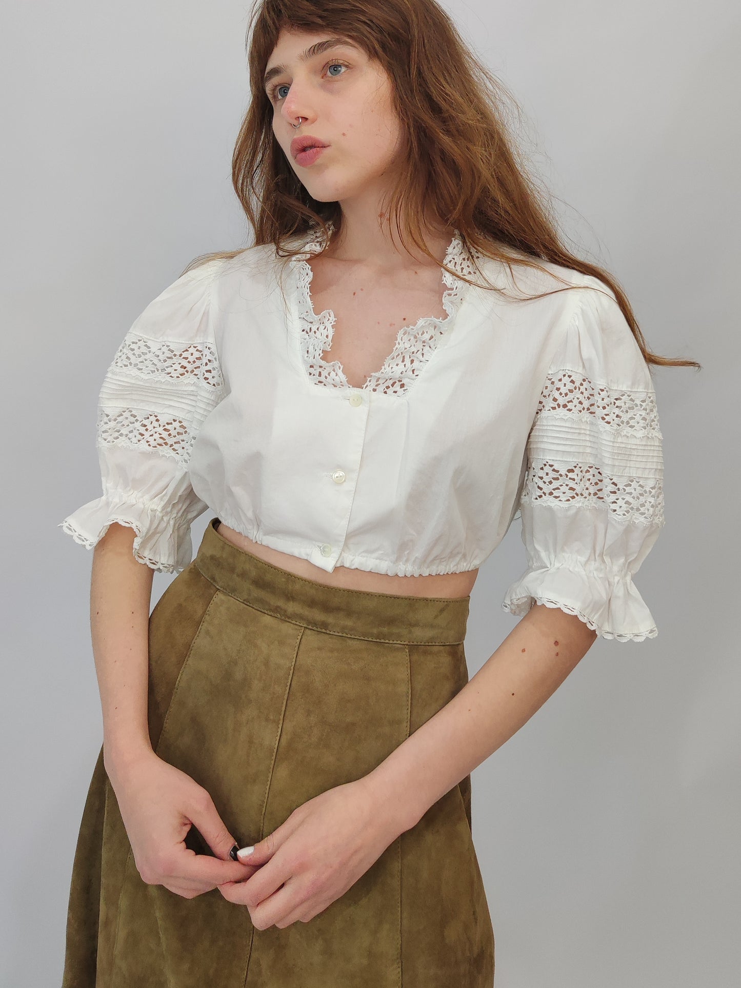 Vintage Dirndl Shirt - Size M/L