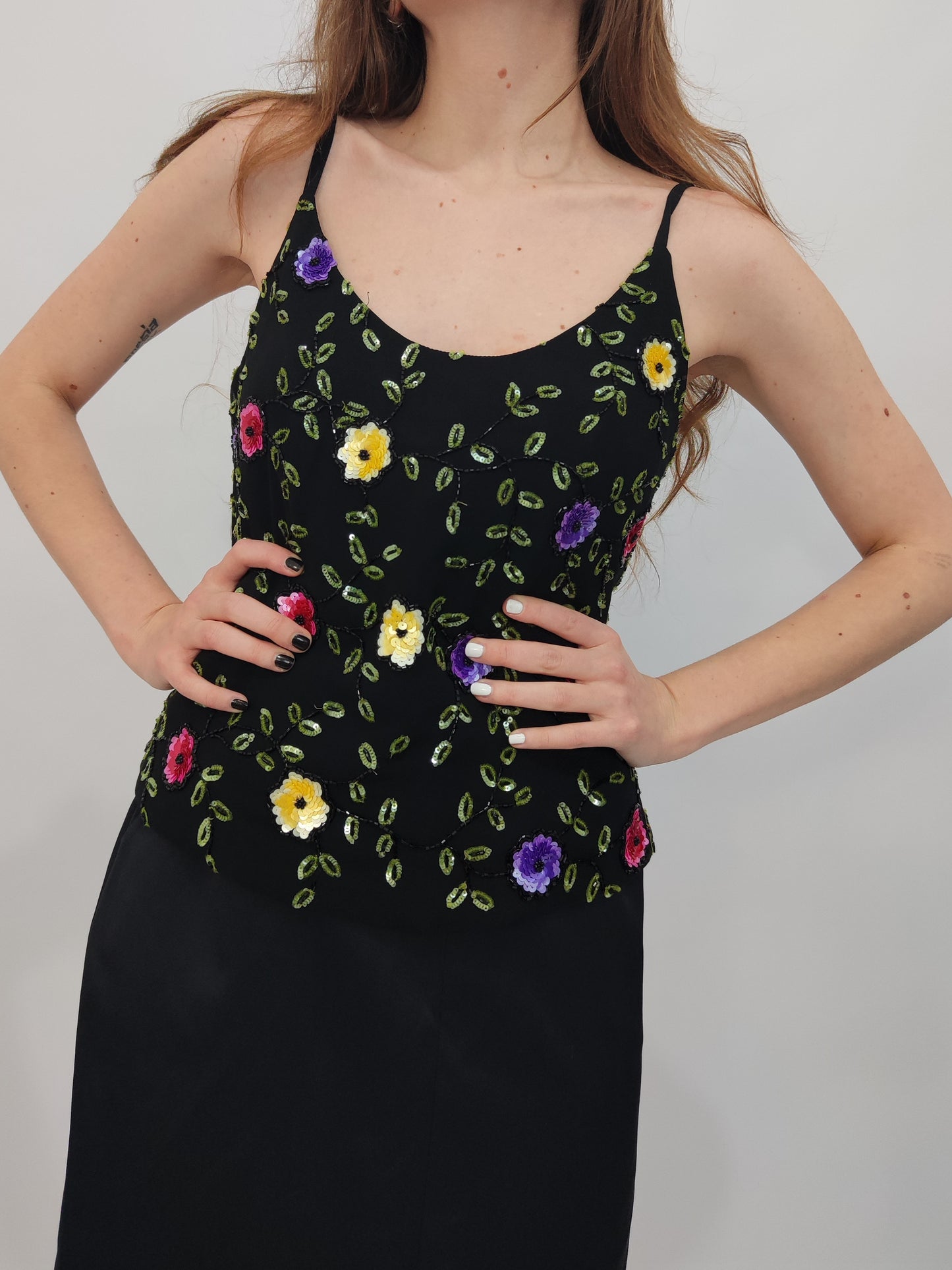 Floral Beaded Top