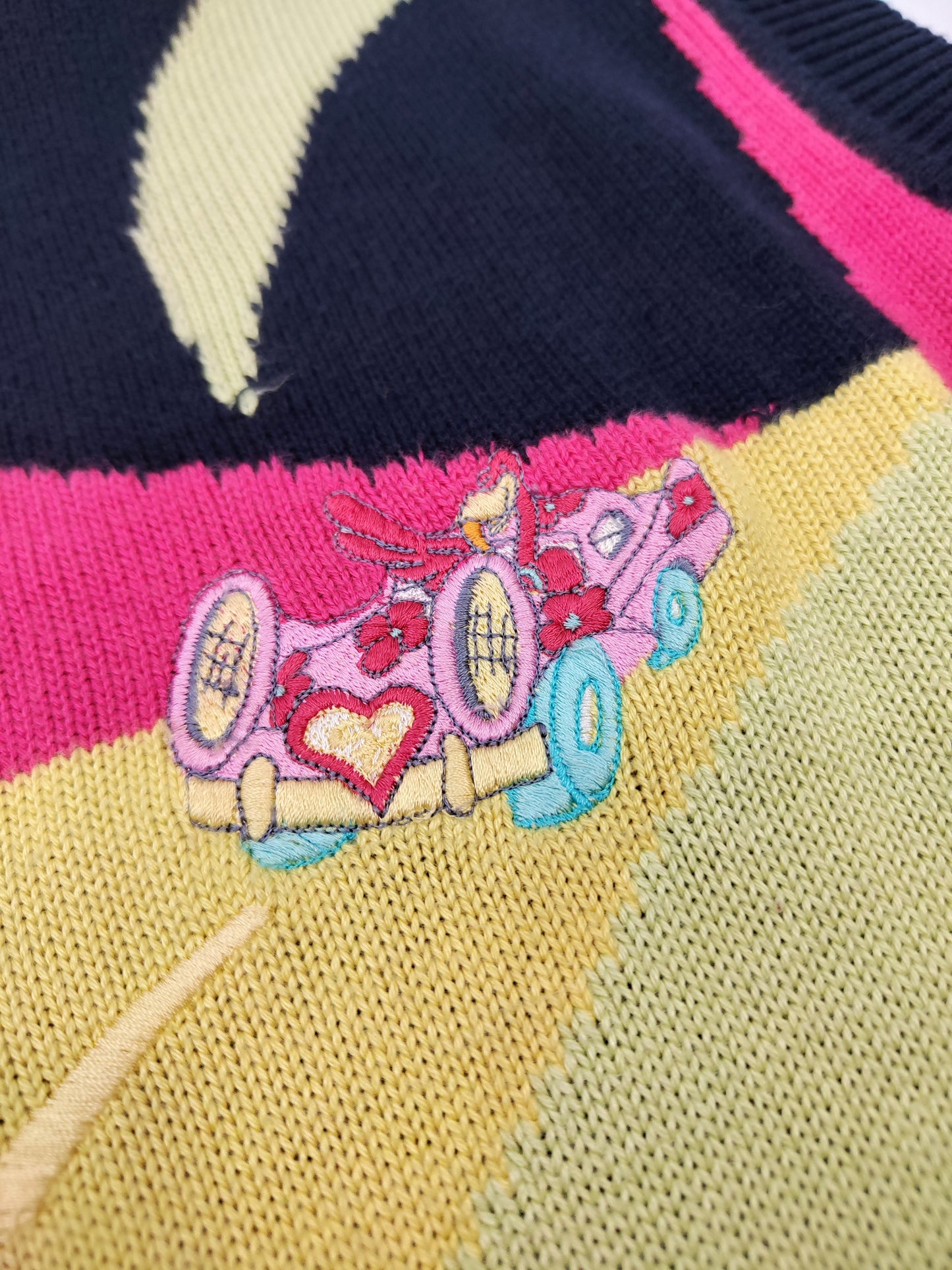 '80s Space Jeans Embroidered Vest