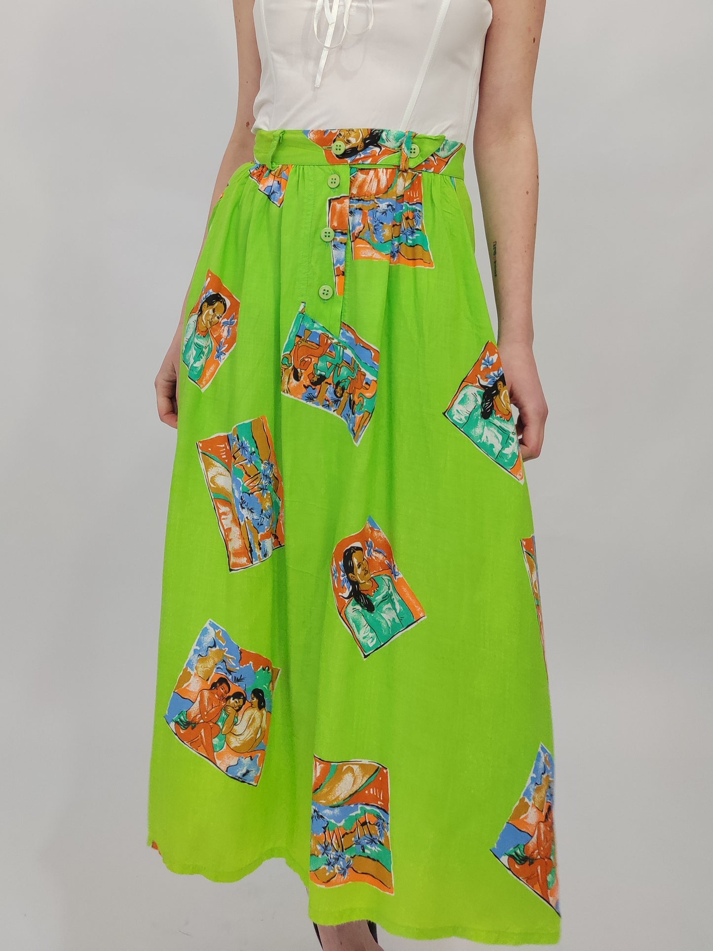 '80s Skirt, 100% Cotton.