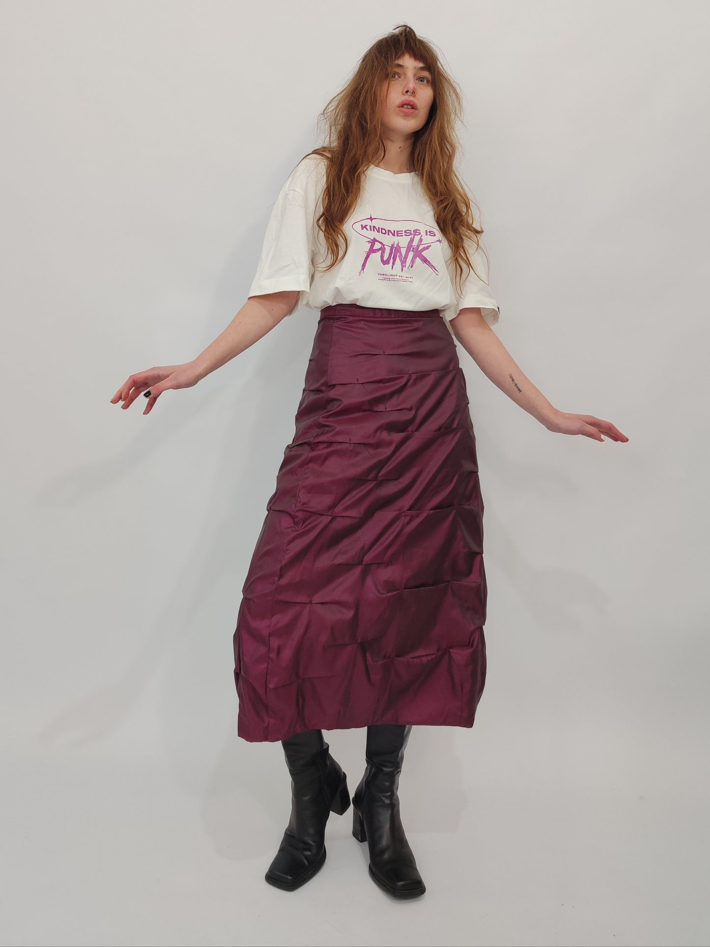 Derhy Burgundy Vintage Skirt