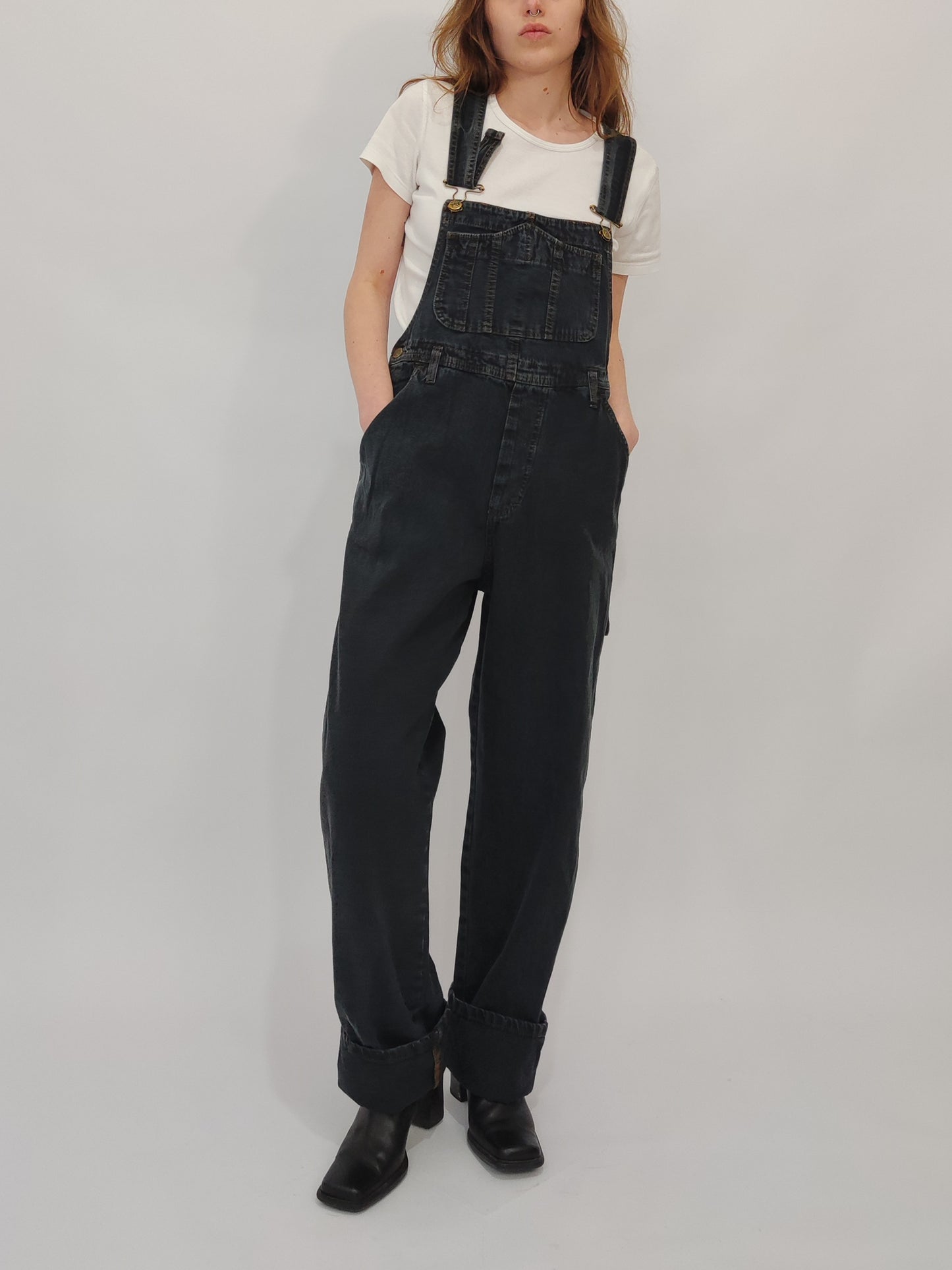 Vintage Deadstock Overalls - Size S - Dark Gray