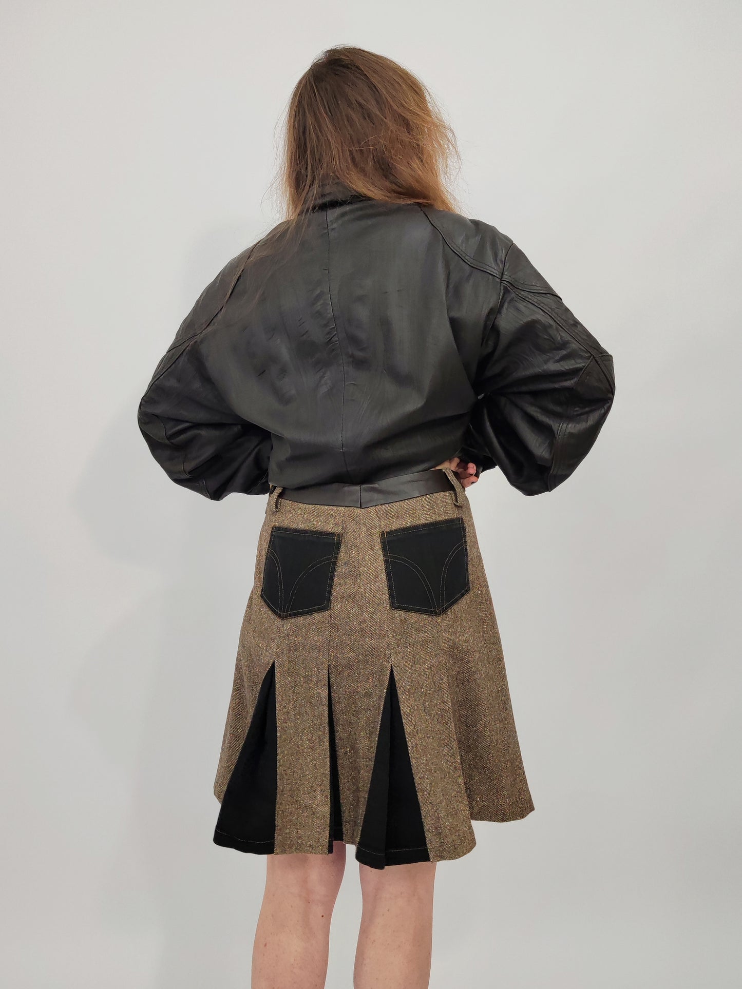 D&G Vintage Pleated Wool Skirt