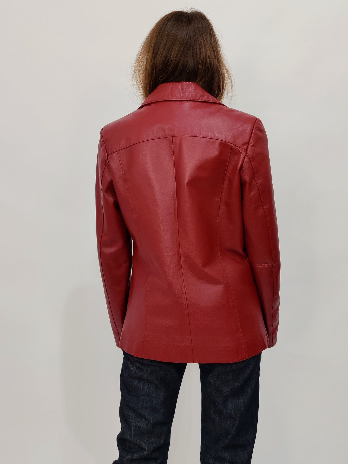 '90s Red Leather Jacket
