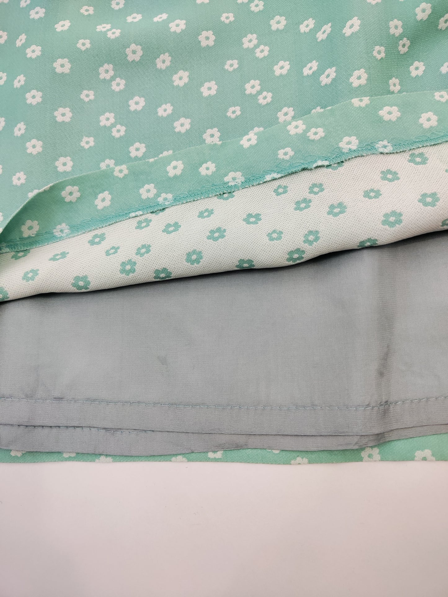 Vintage Mint Floral Skirt