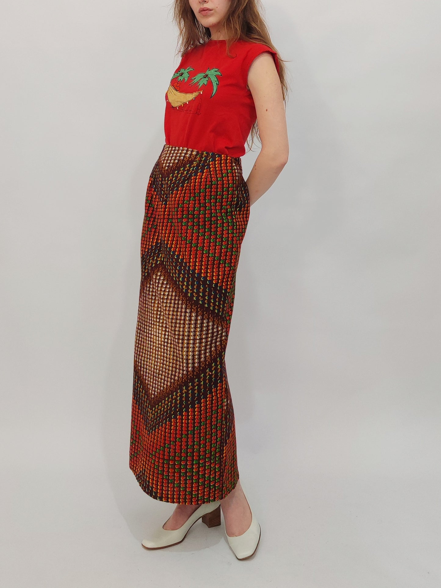 '70s Optical Longuette Skirt - Small def.