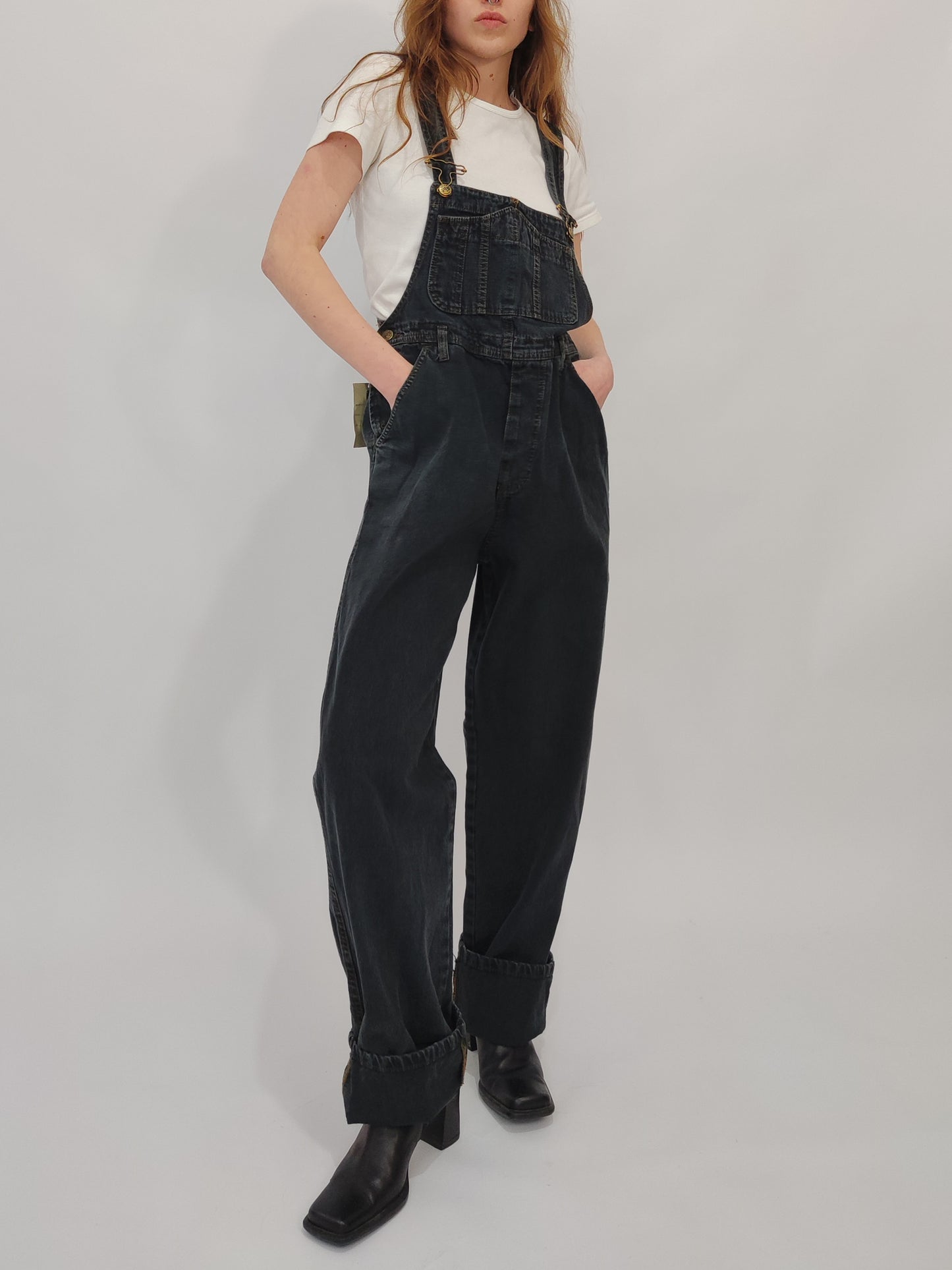 Vintage Deadstock Overalls - Size S - Dark Gray