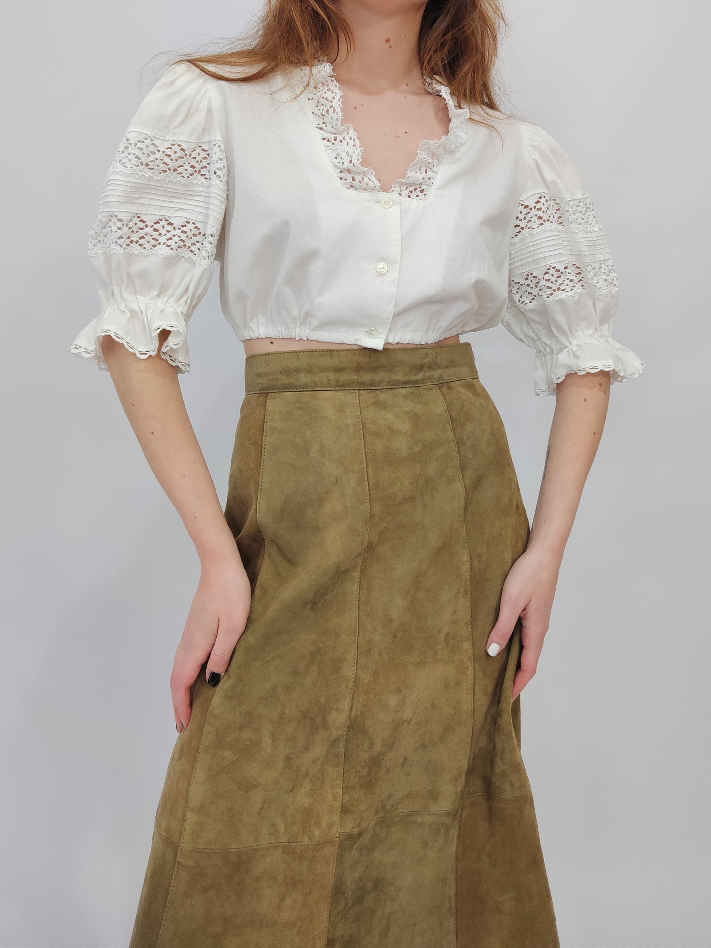 Vintage Dirndl Shirt - Size M/L