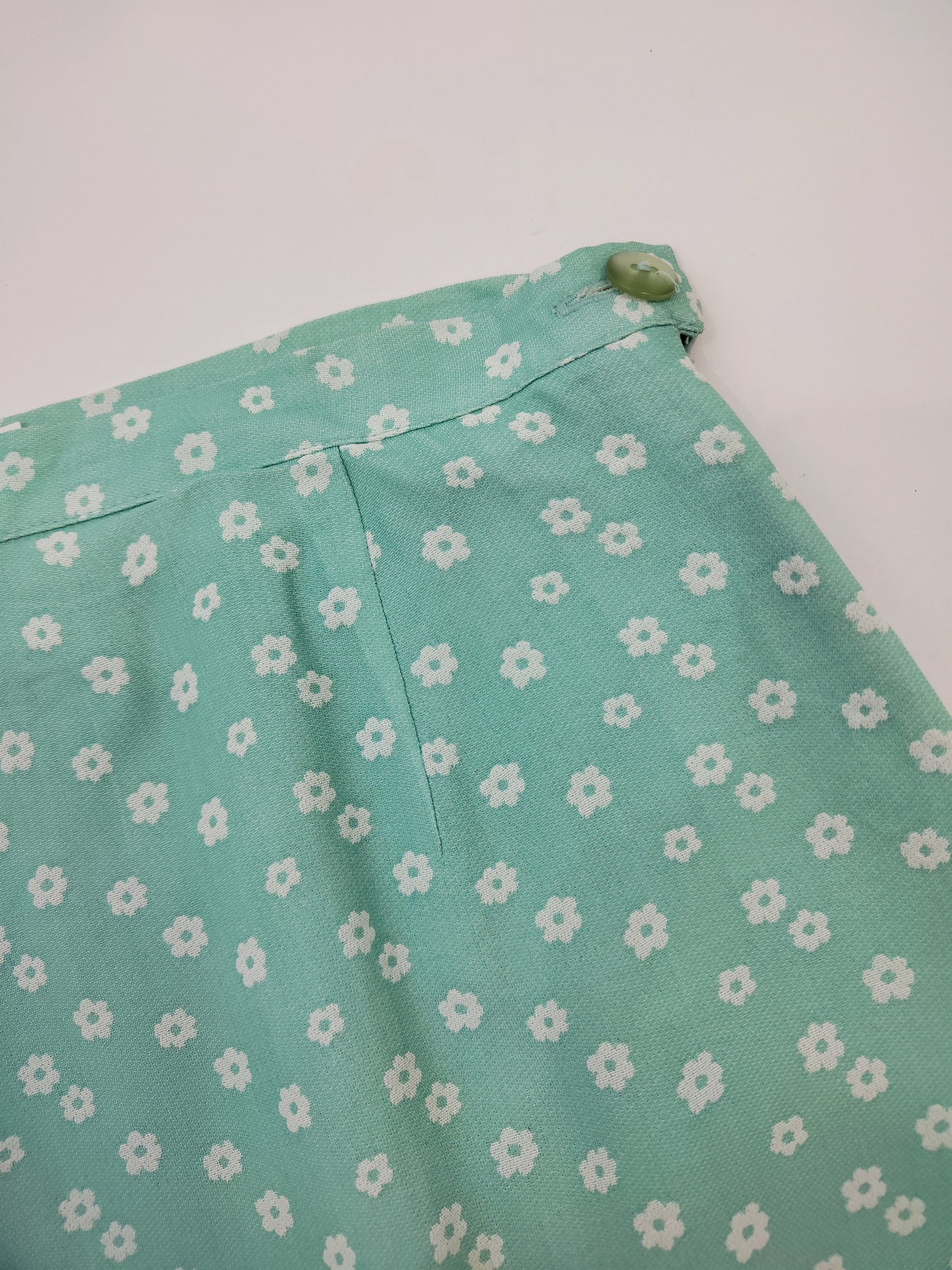 Vintage Mint Floral Skirt