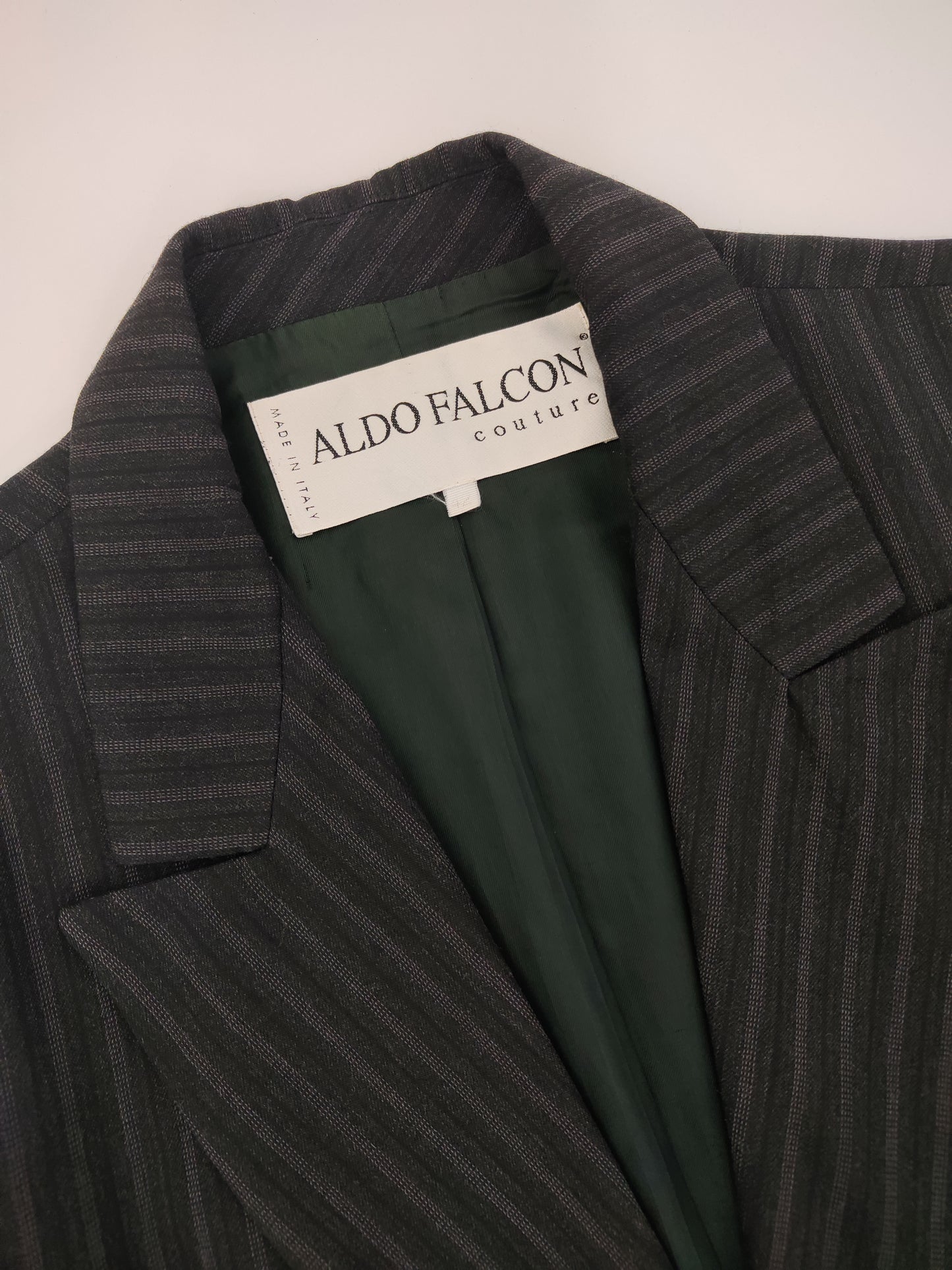 Pure Wool Dark Gray Pinstripe Blazer