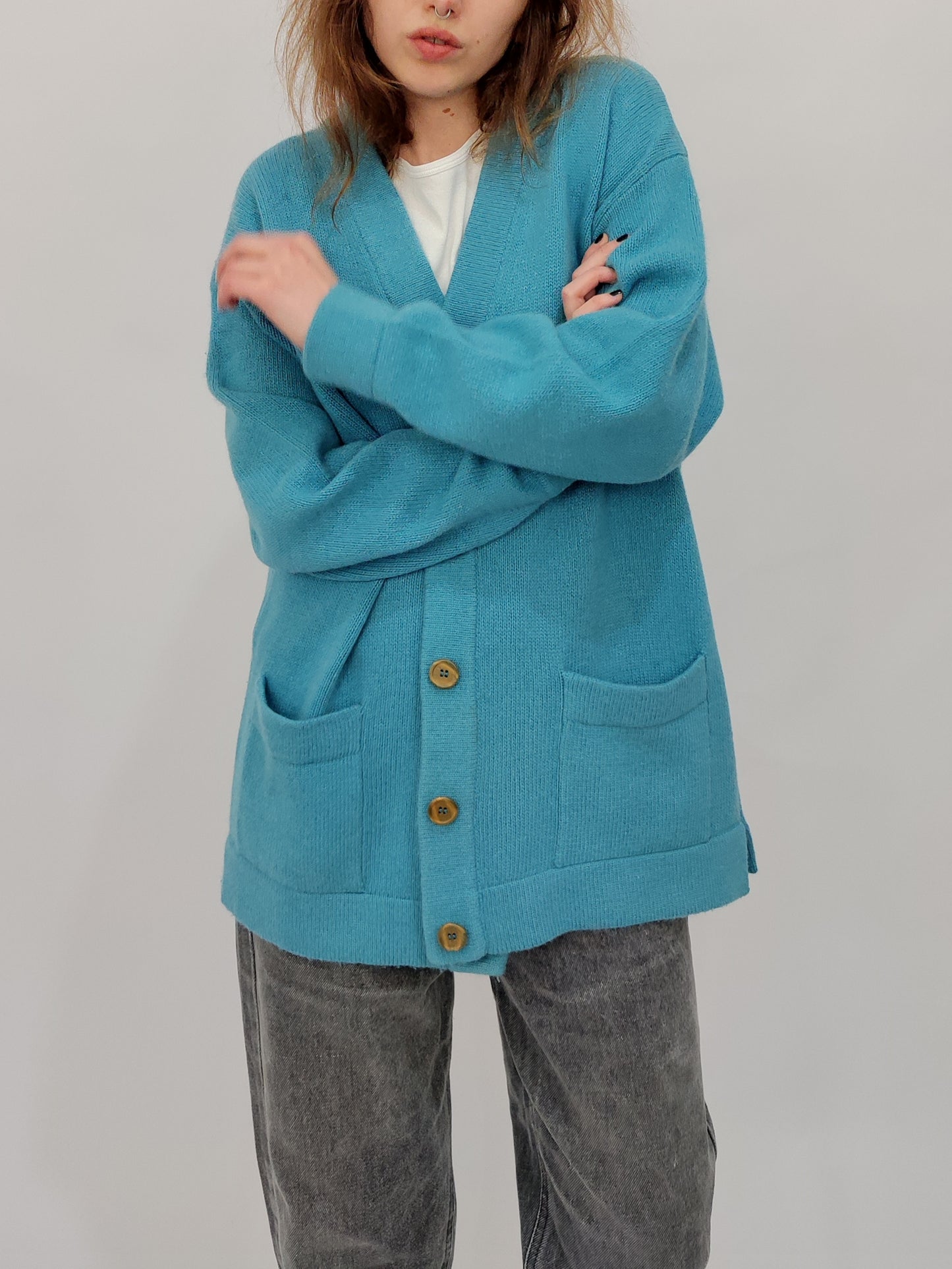 Les Copains Late '80s Oversized Cardigan