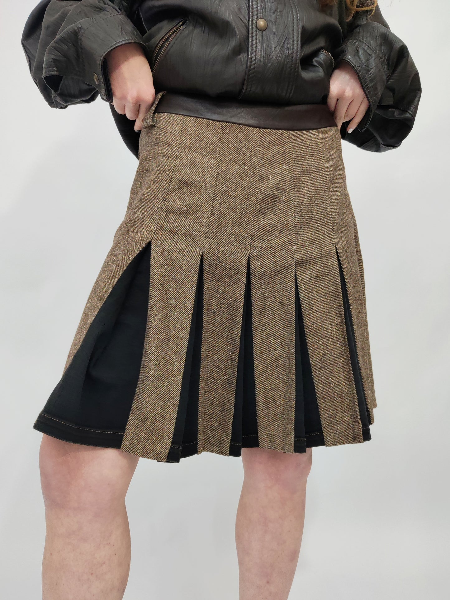 D&G Vintage Pleated Wool Skirt