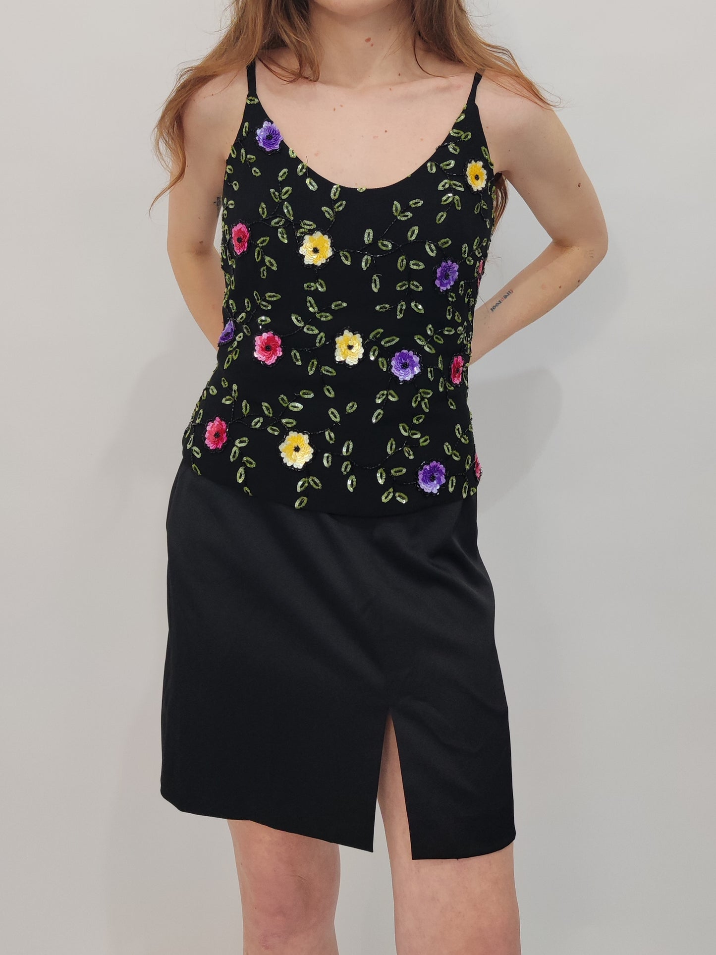 Floral Beaded Top