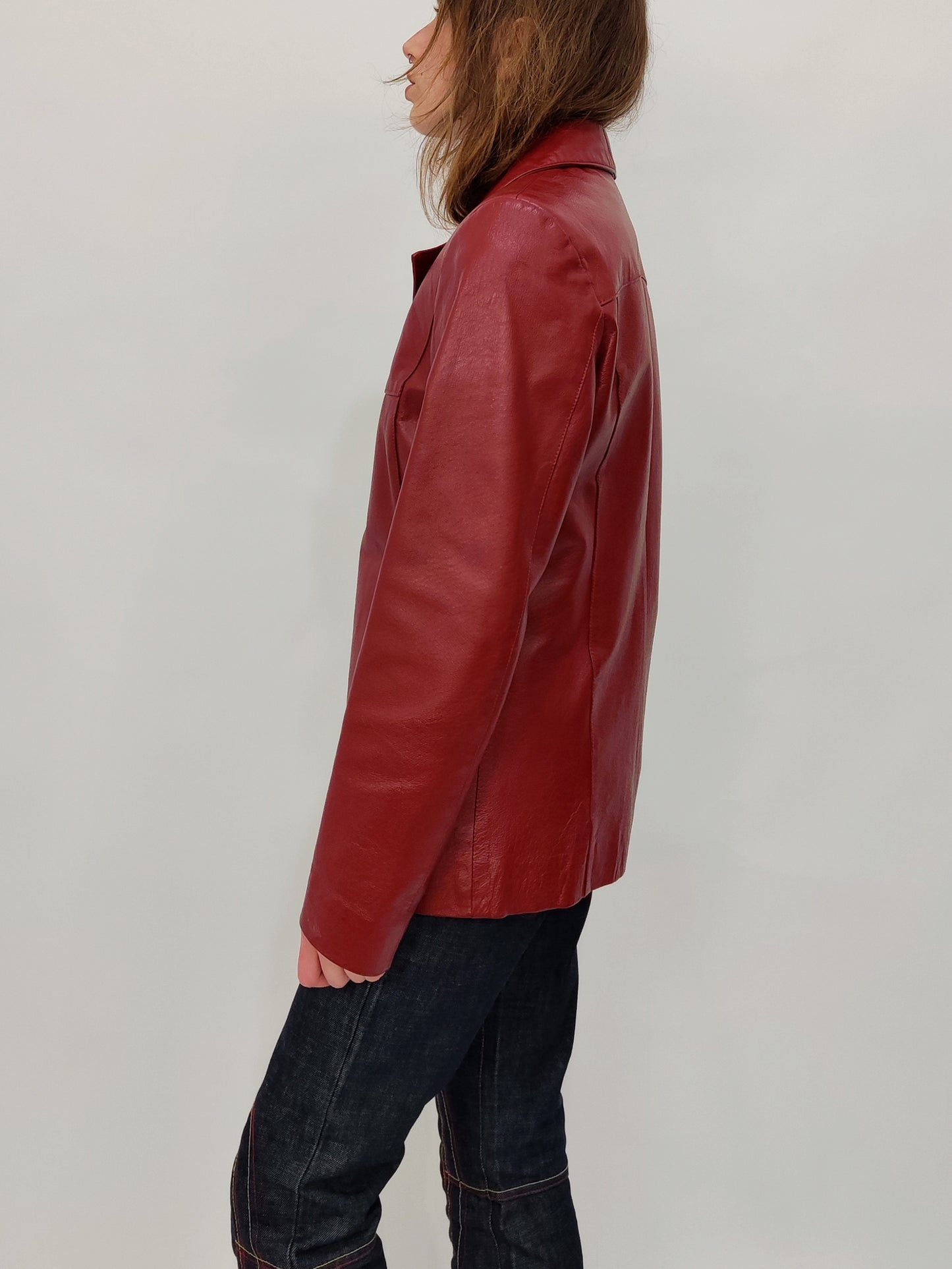 '90s Red Leather Jacket