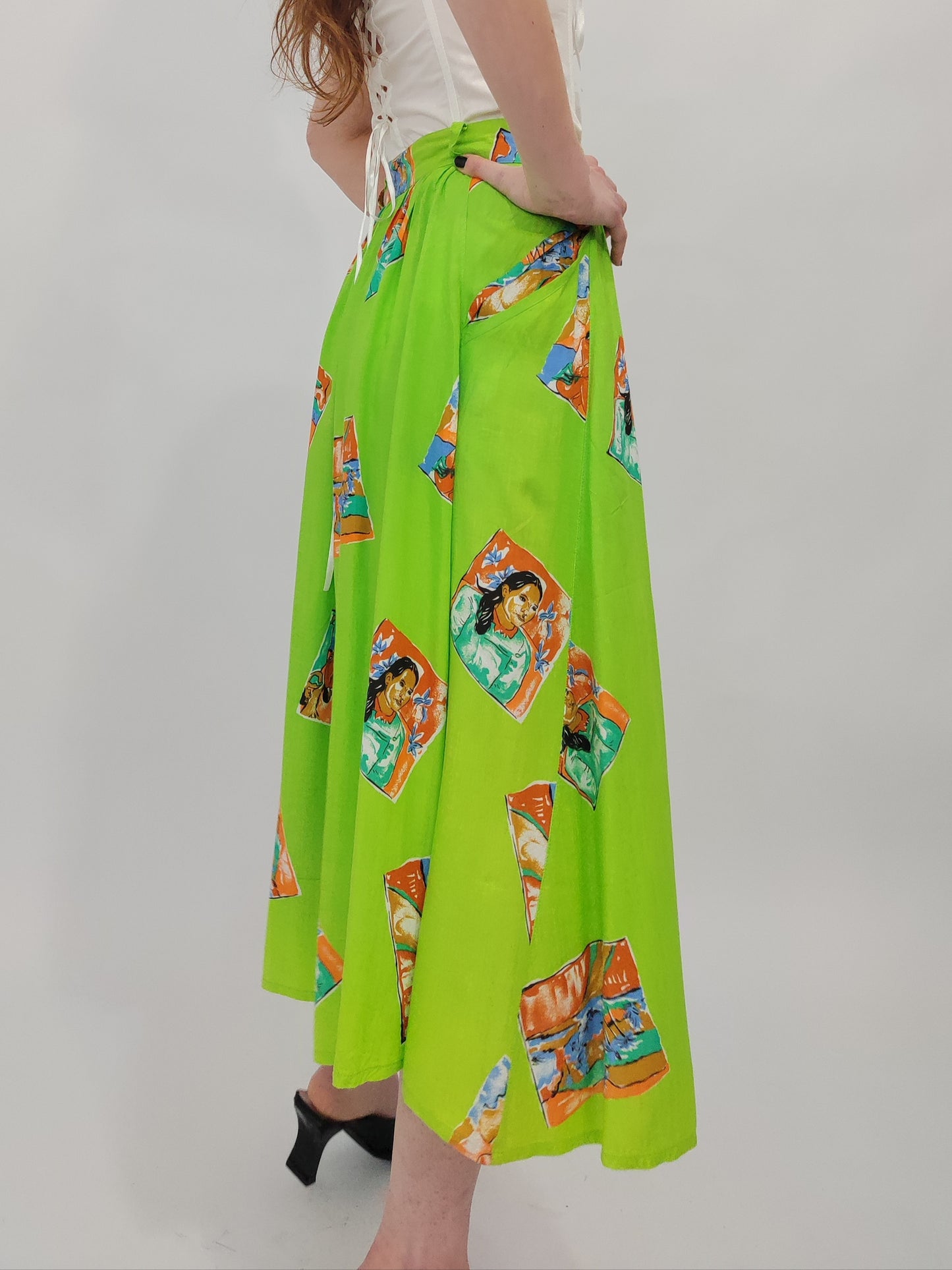 '80s Skirt, 100% Cotton.