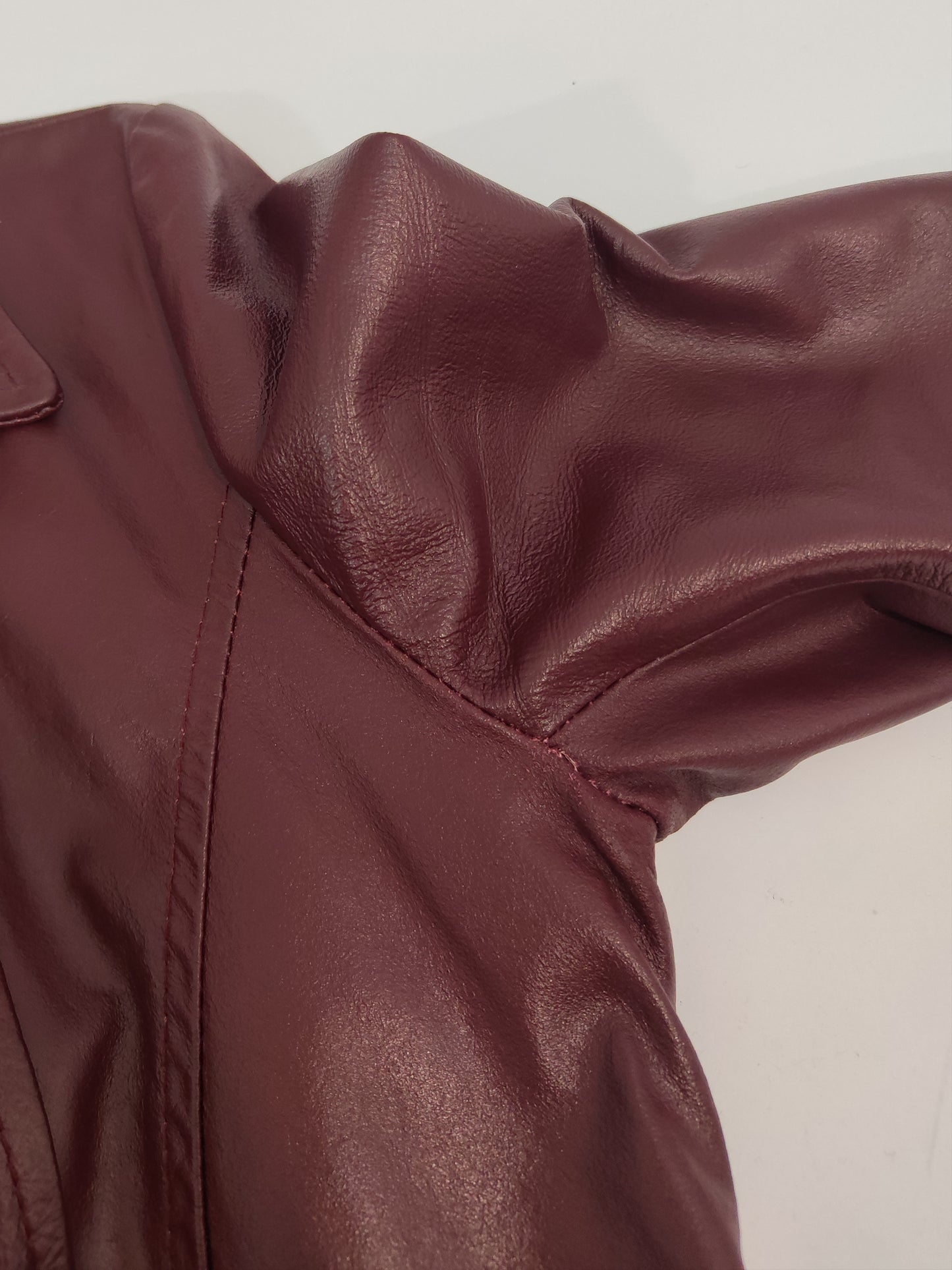 Burgundy Leather Coat