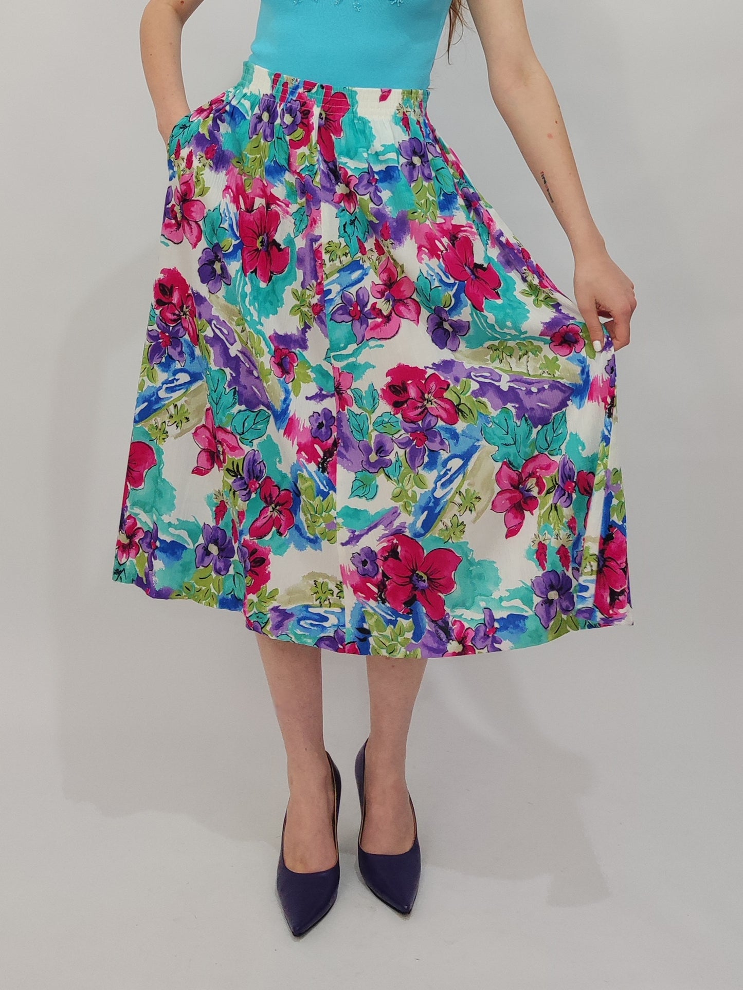 Made in USA Vintage Floral Skirt - Small def.