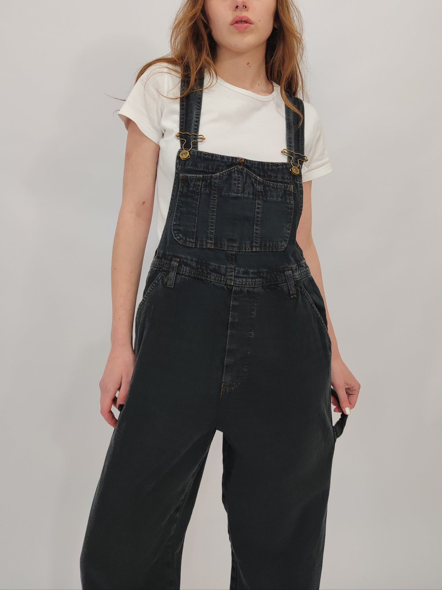 Vintage Deadstock Overalls - Size S - Dark Gray