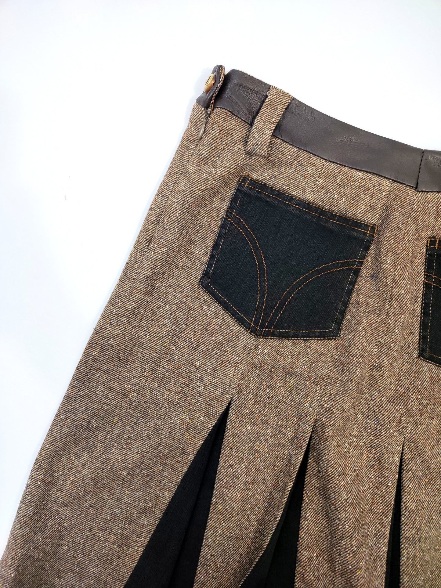 D&G Vintage Pleated Wool Skirt