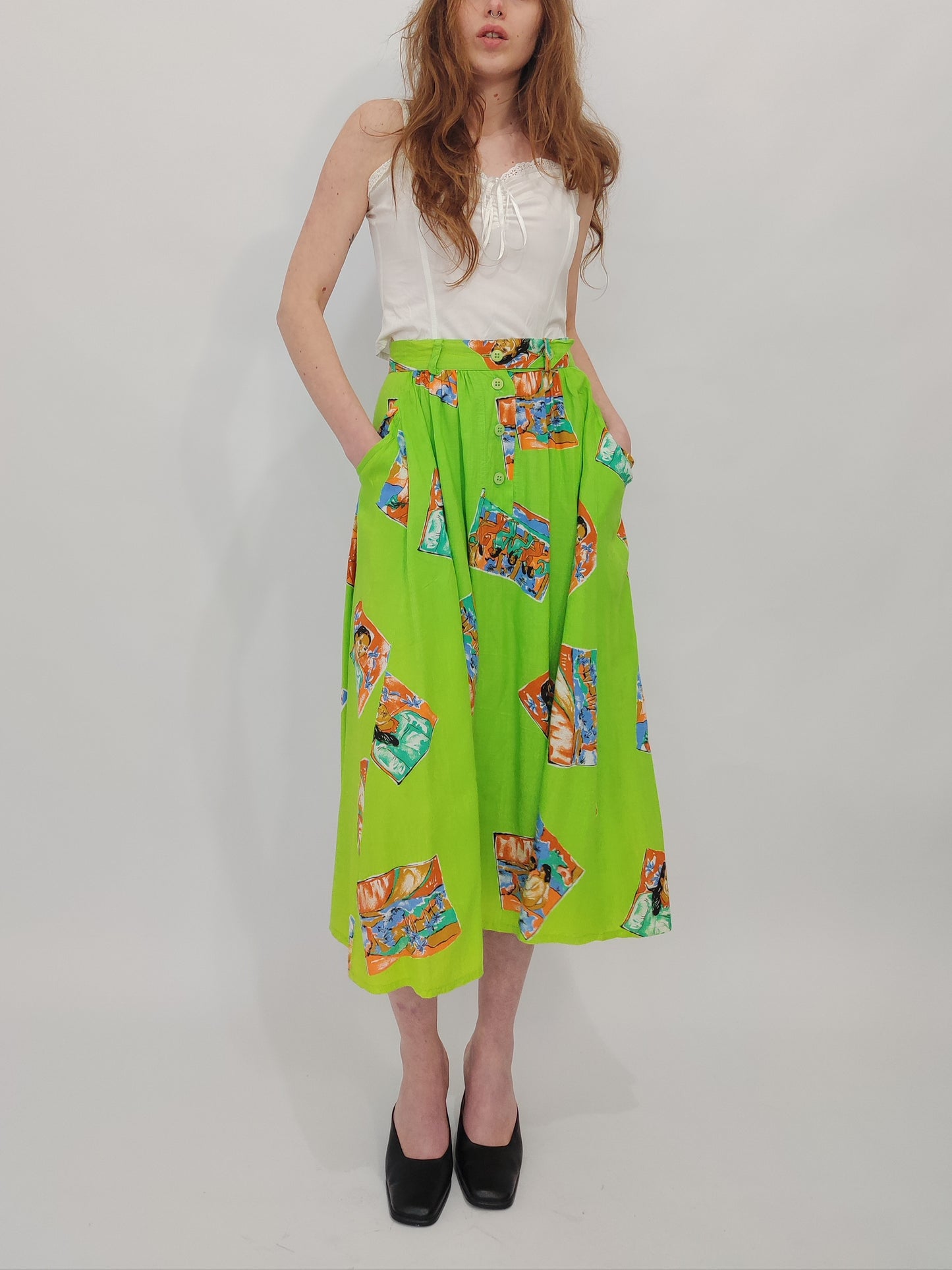 '80s Skirt, 100% Cotton.