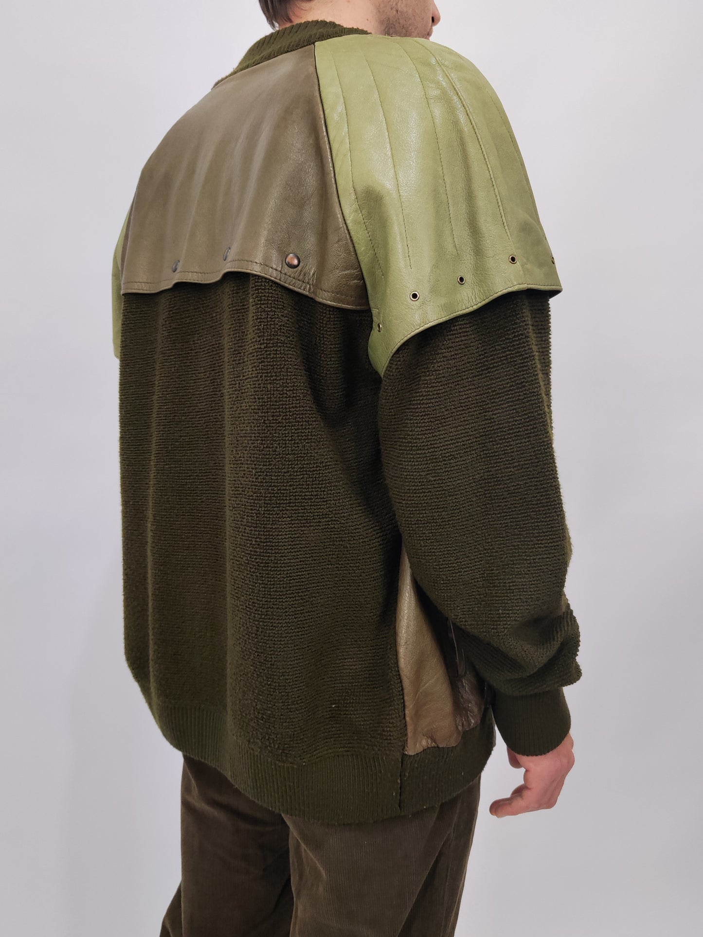 '80s Leather & Wool Jacket