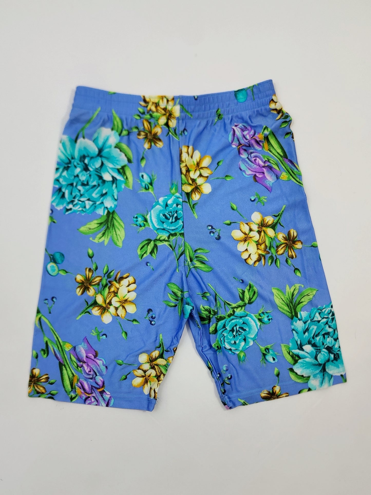 Vintage Biker Shorts - Floral Lilac