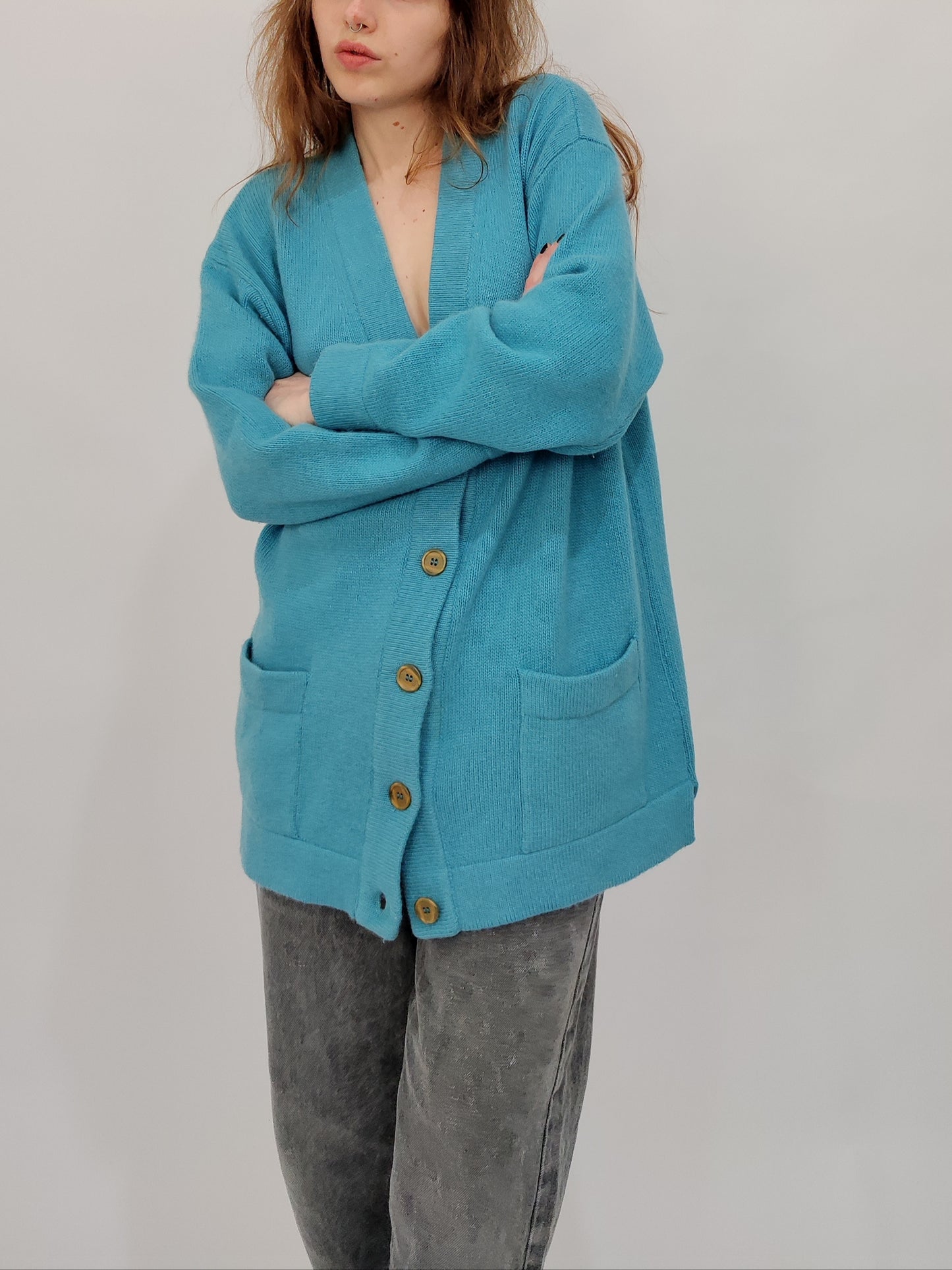 Les Copains Late '80s Oversized Cardigan