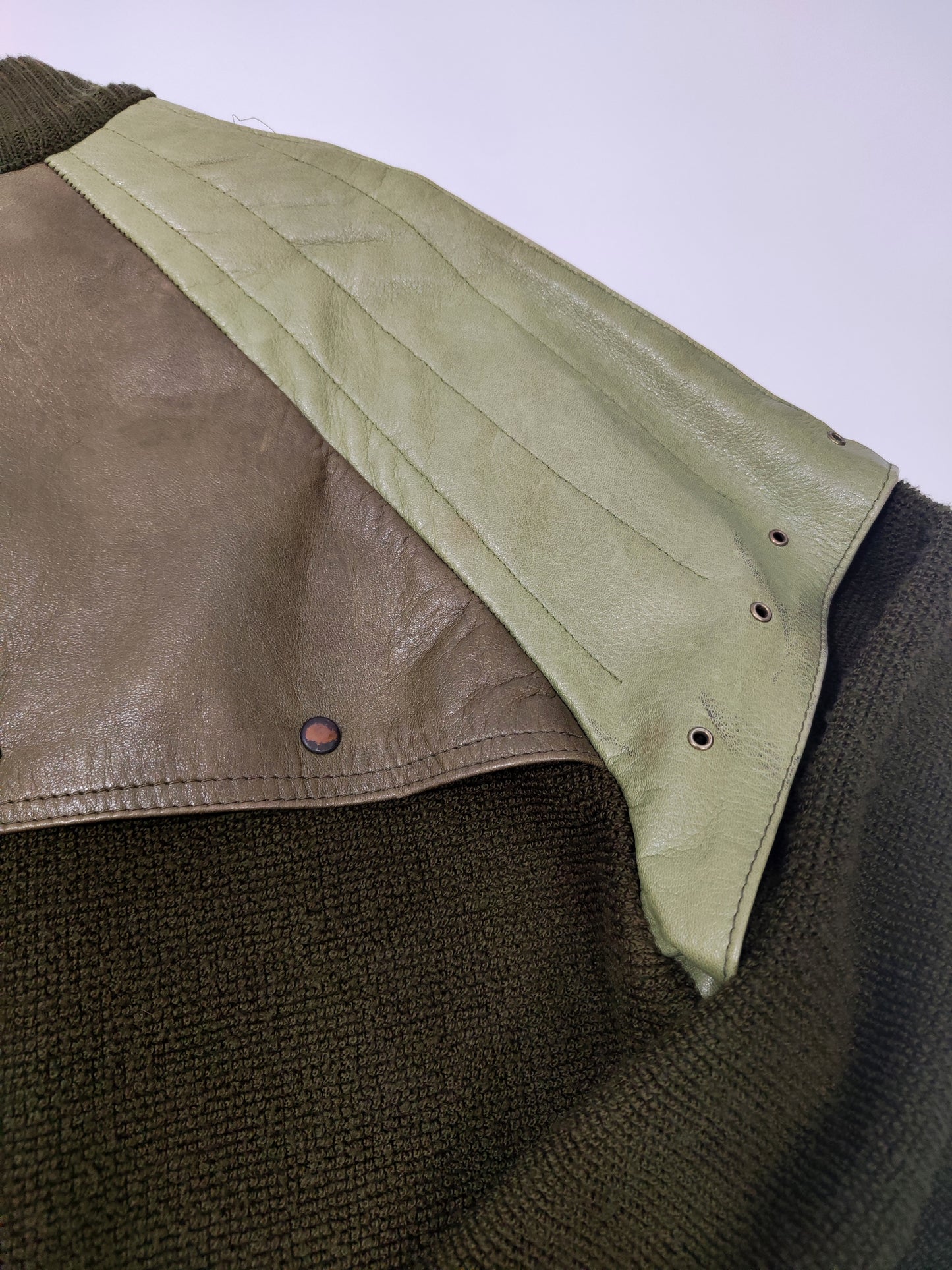 '80s Leather & Wool Jacket