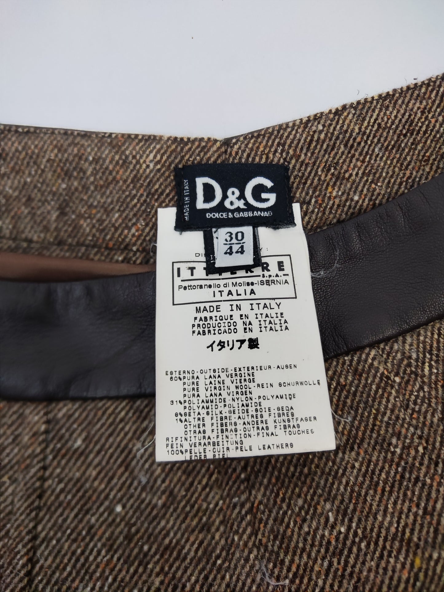 D&G Vintage Pleated Wool Skirt
