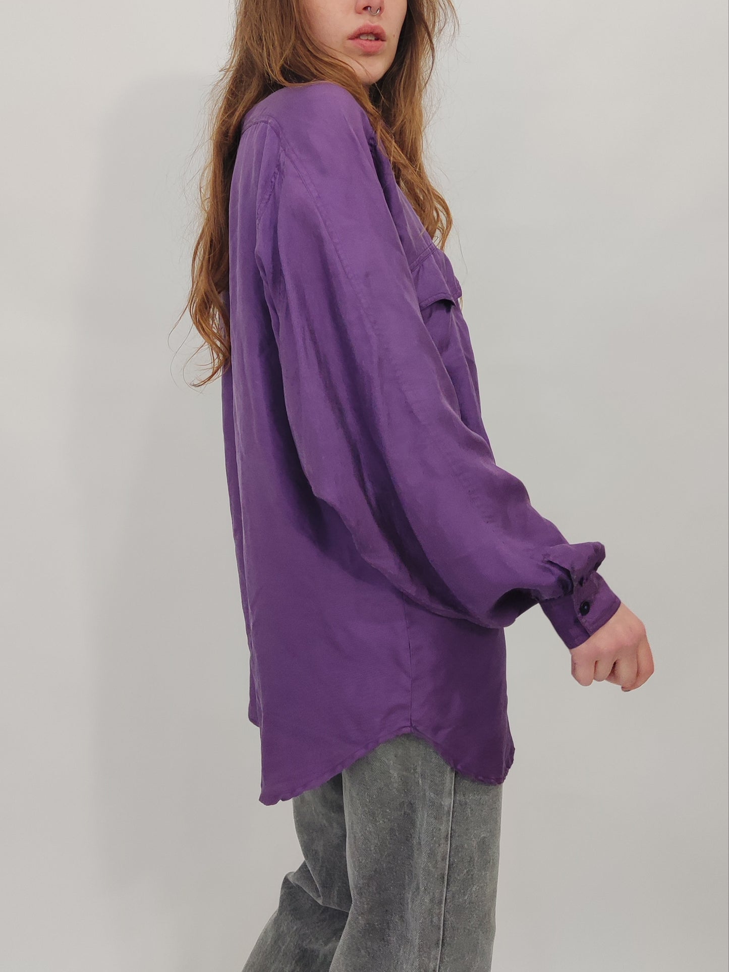 Vintage 100% Silk Shirt - Small Def.