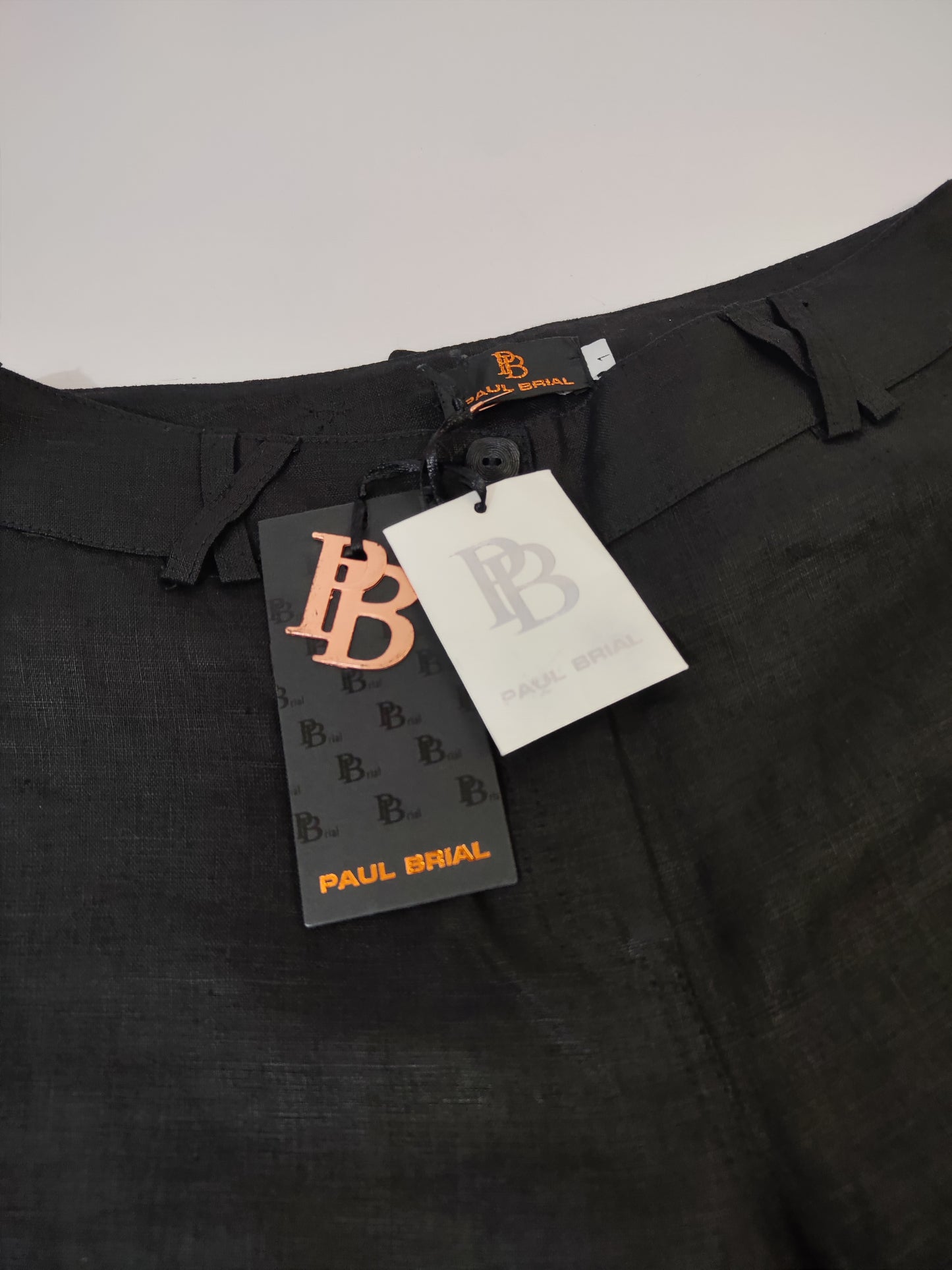 100% Linen Black Pants - Deadstock
