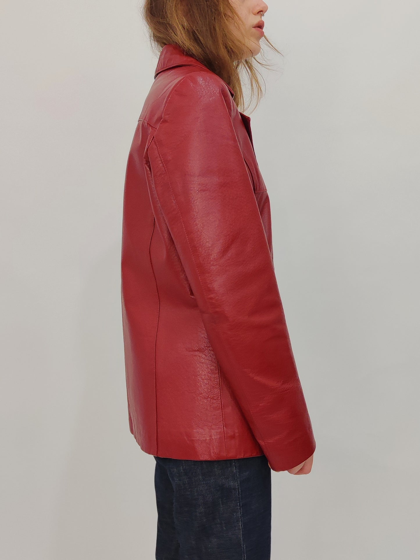 '90s Red Leather Jacket