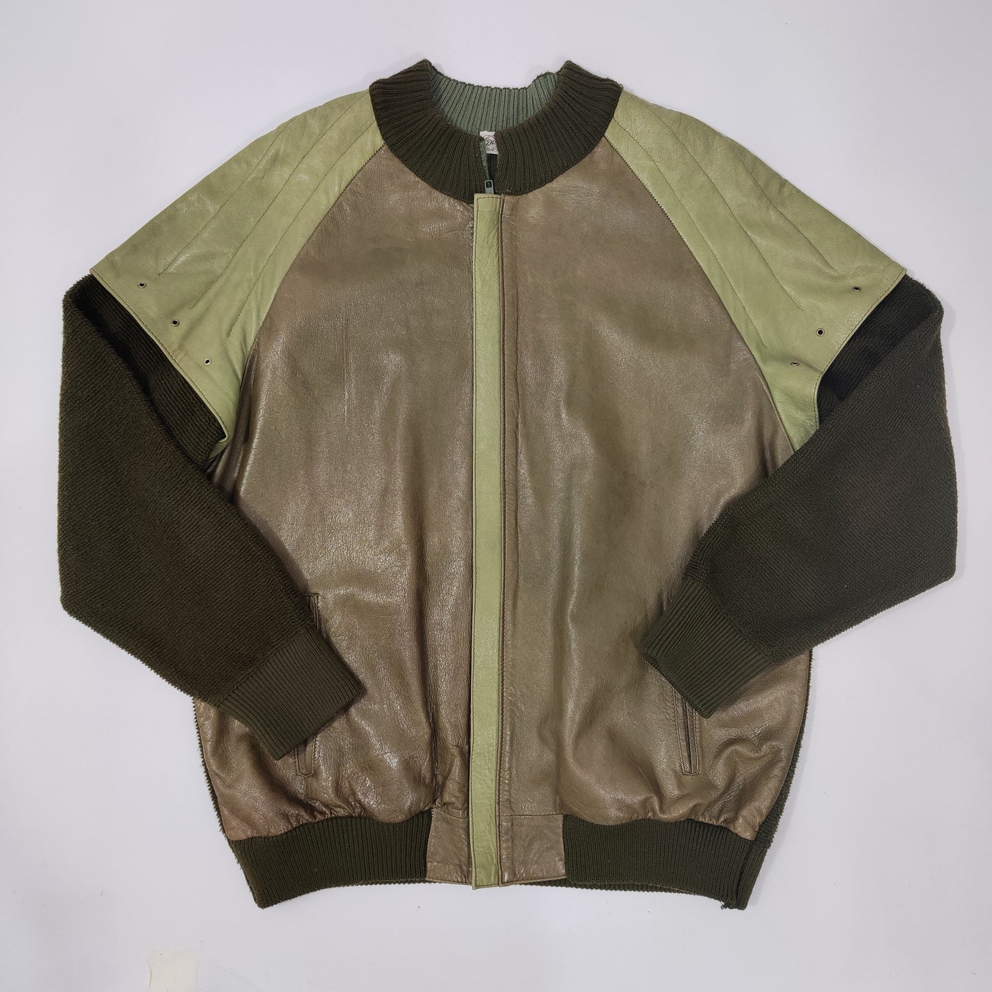 '80s Leather & Wool Jacket