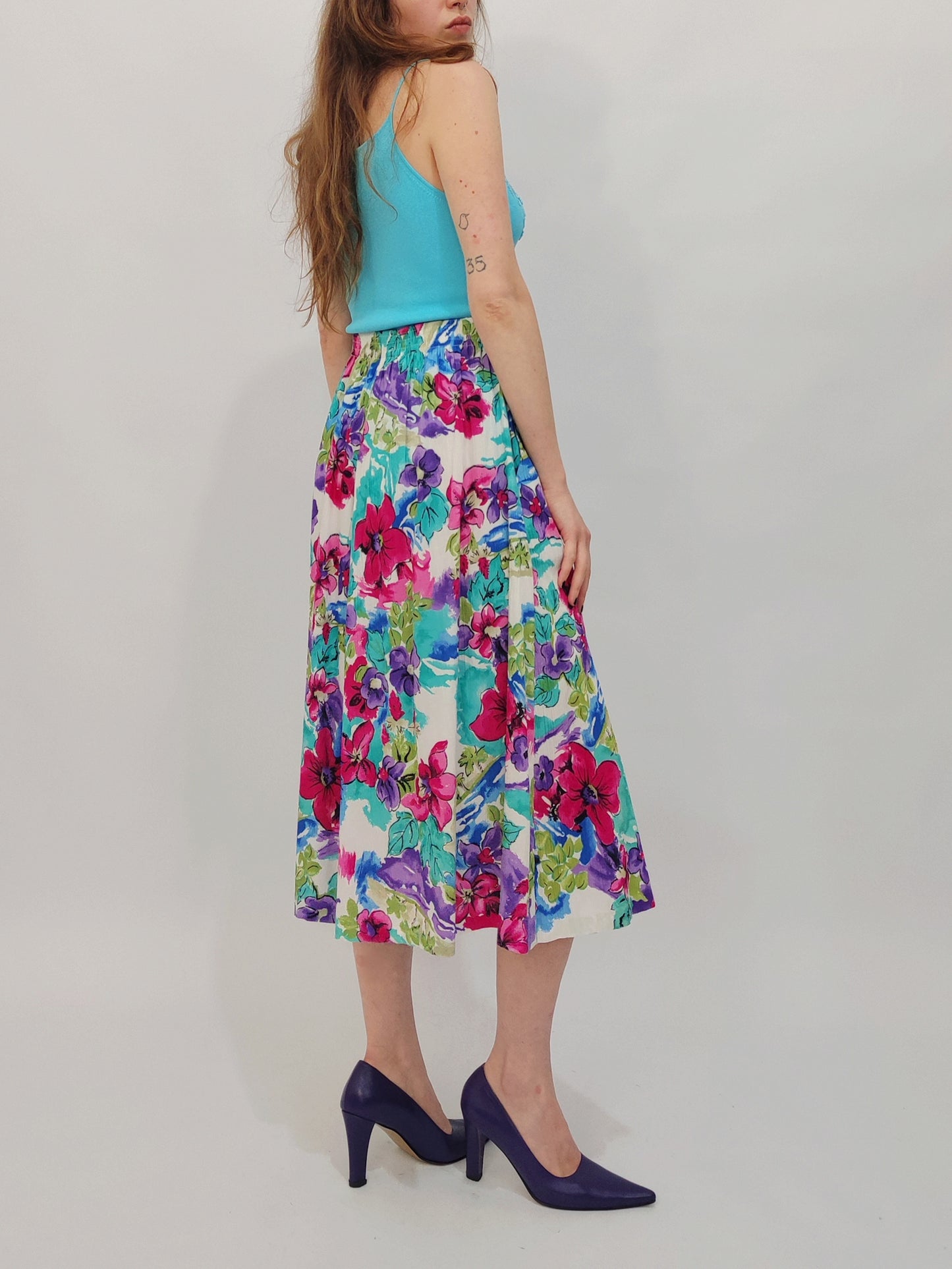 Made in USA Vintage Floral Skirt - Small def.