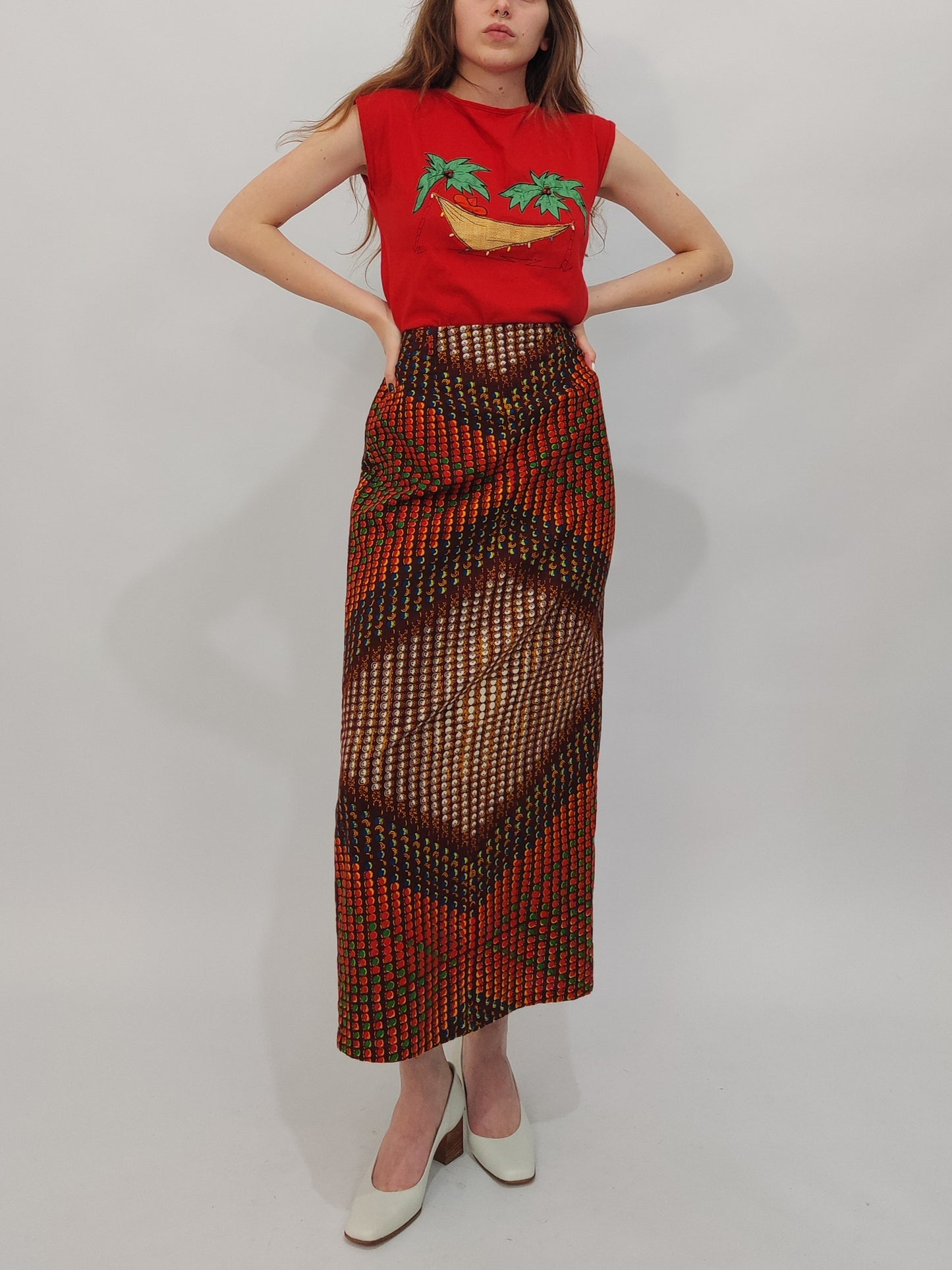 '70s Optical Longuette Skirt - Small def.