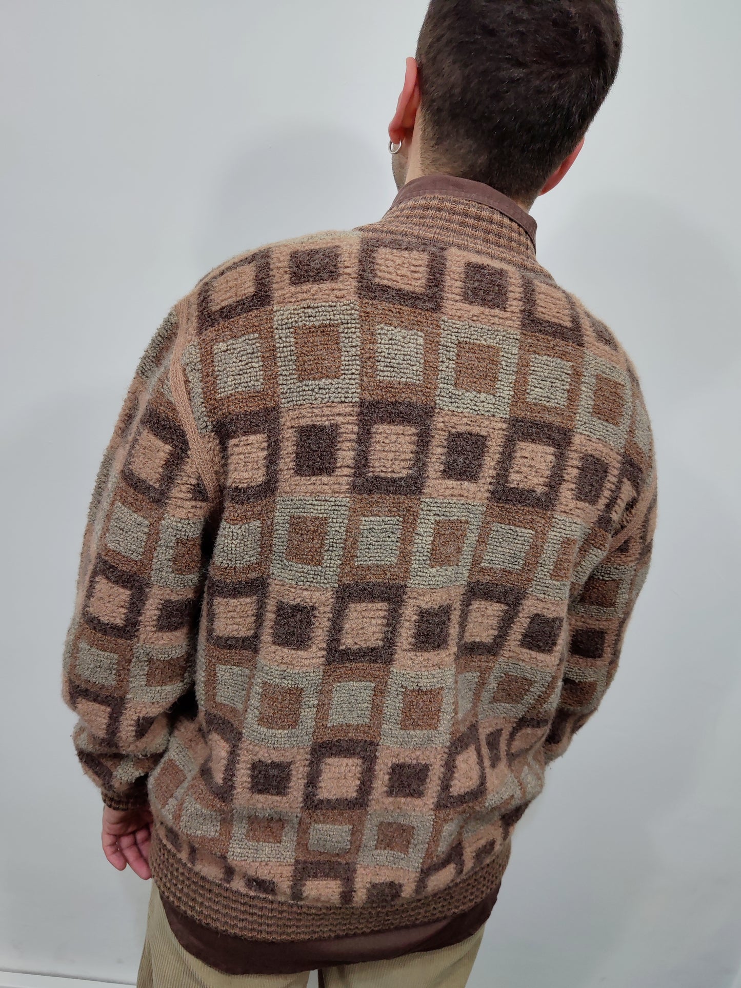 '80s Wool Maxi Cardigan - Size L