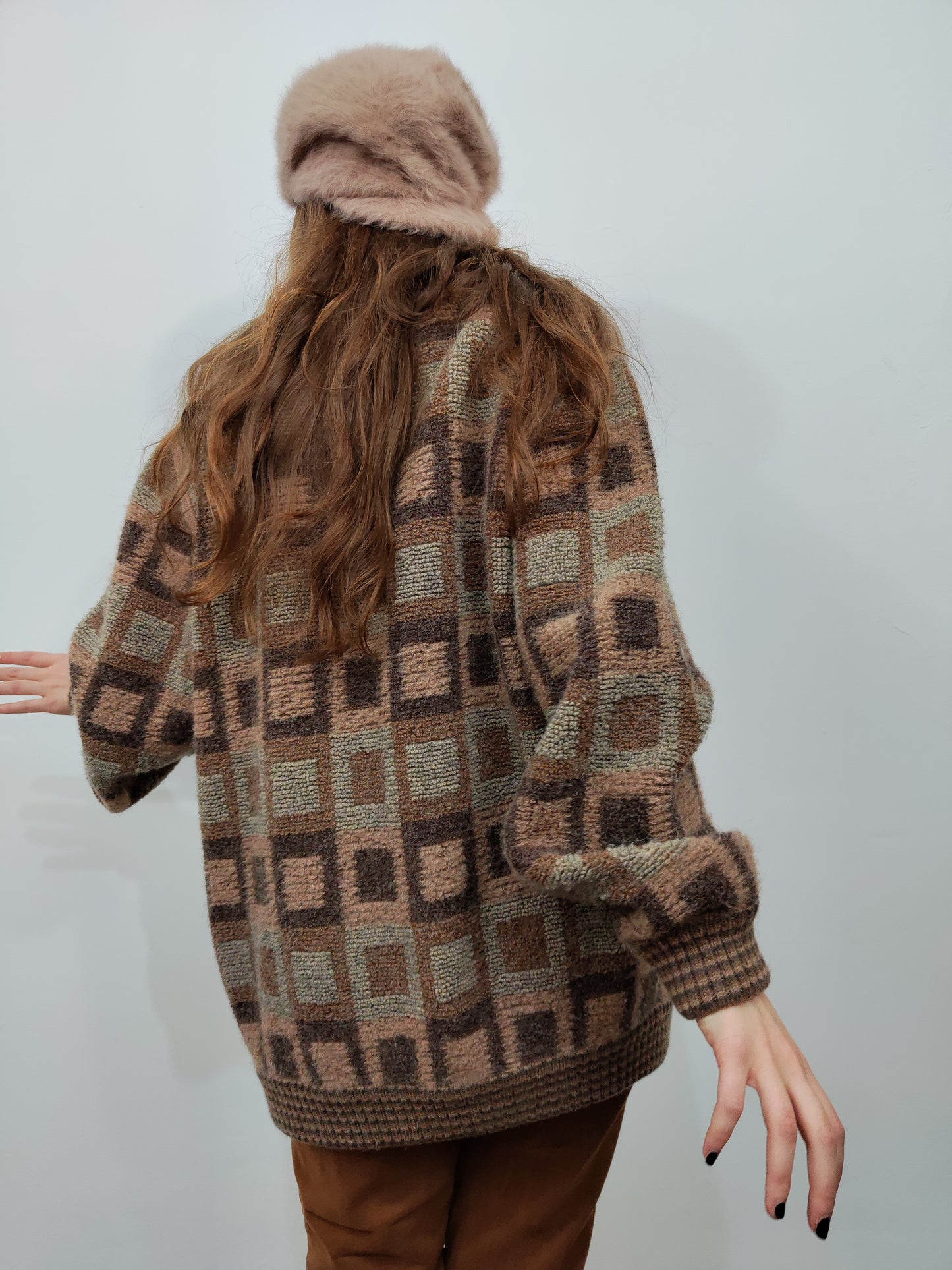 '80s Wool Maxi Cardigan - Size L