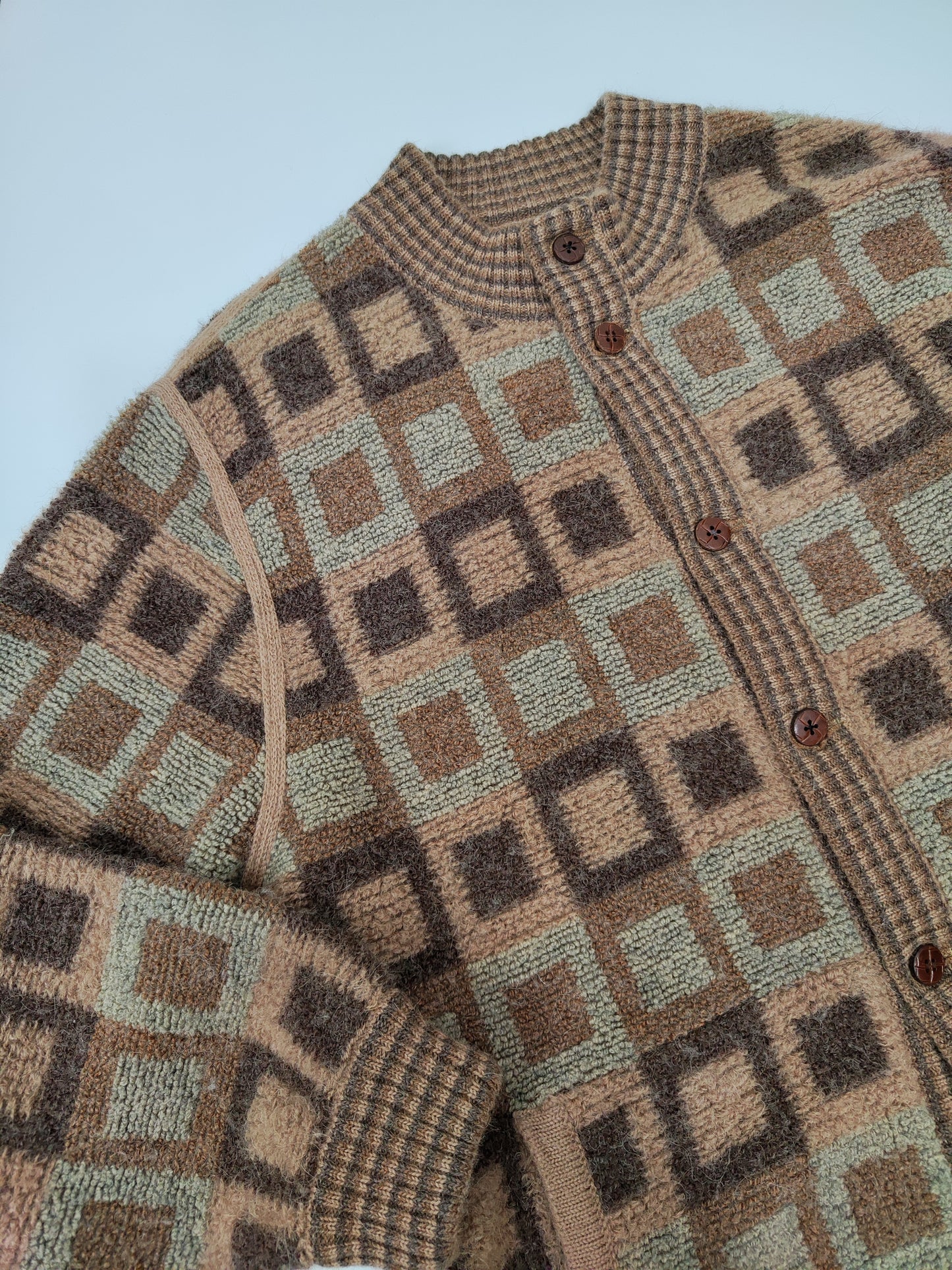 '80s Wool Maxi Cardigan - Size L