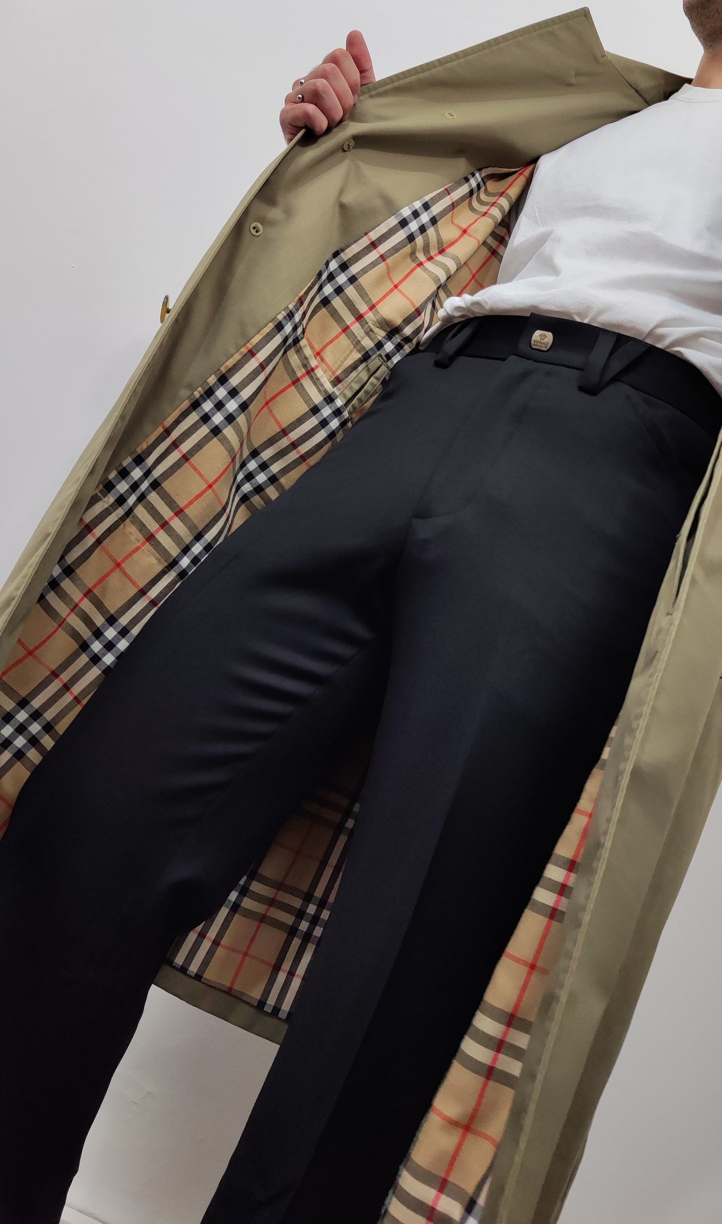 Burberrys Vintage Nova Check Trench - Khaki