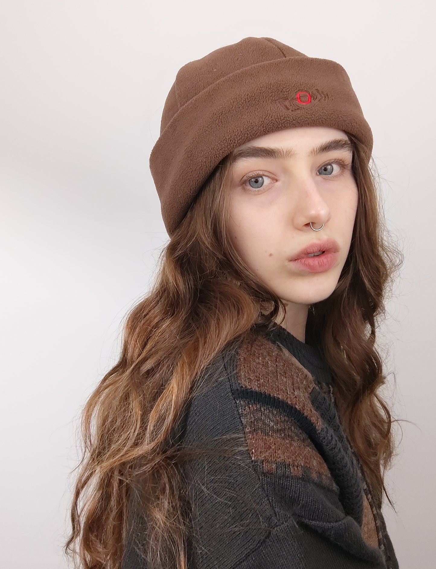 Brown Pile Beanie