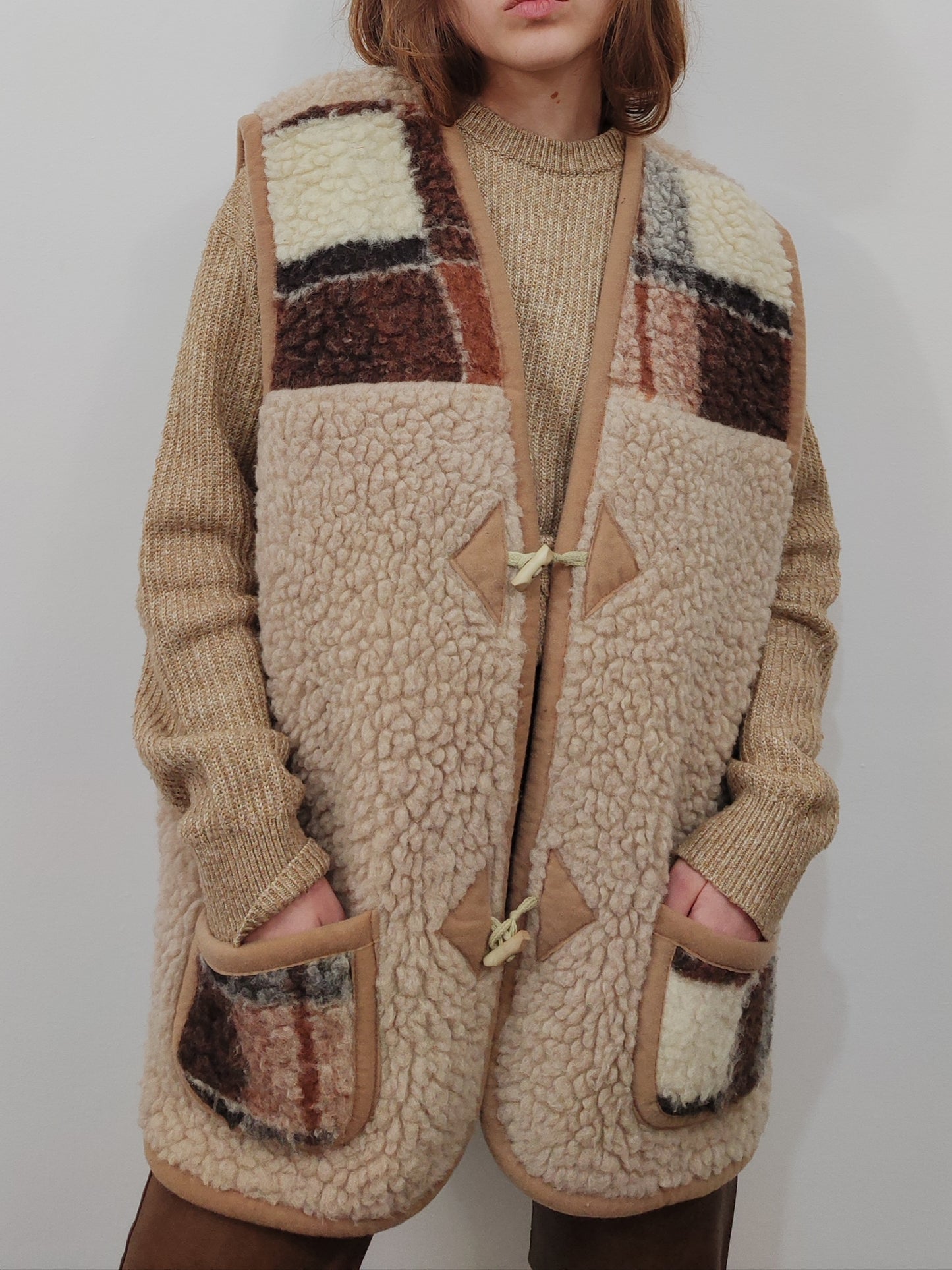 100% Wool Sherpa Oversized Gilet