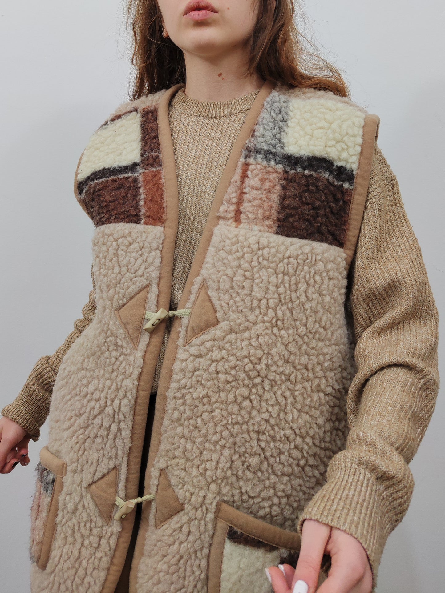 100% Wool Sherpa Oversized Gilet