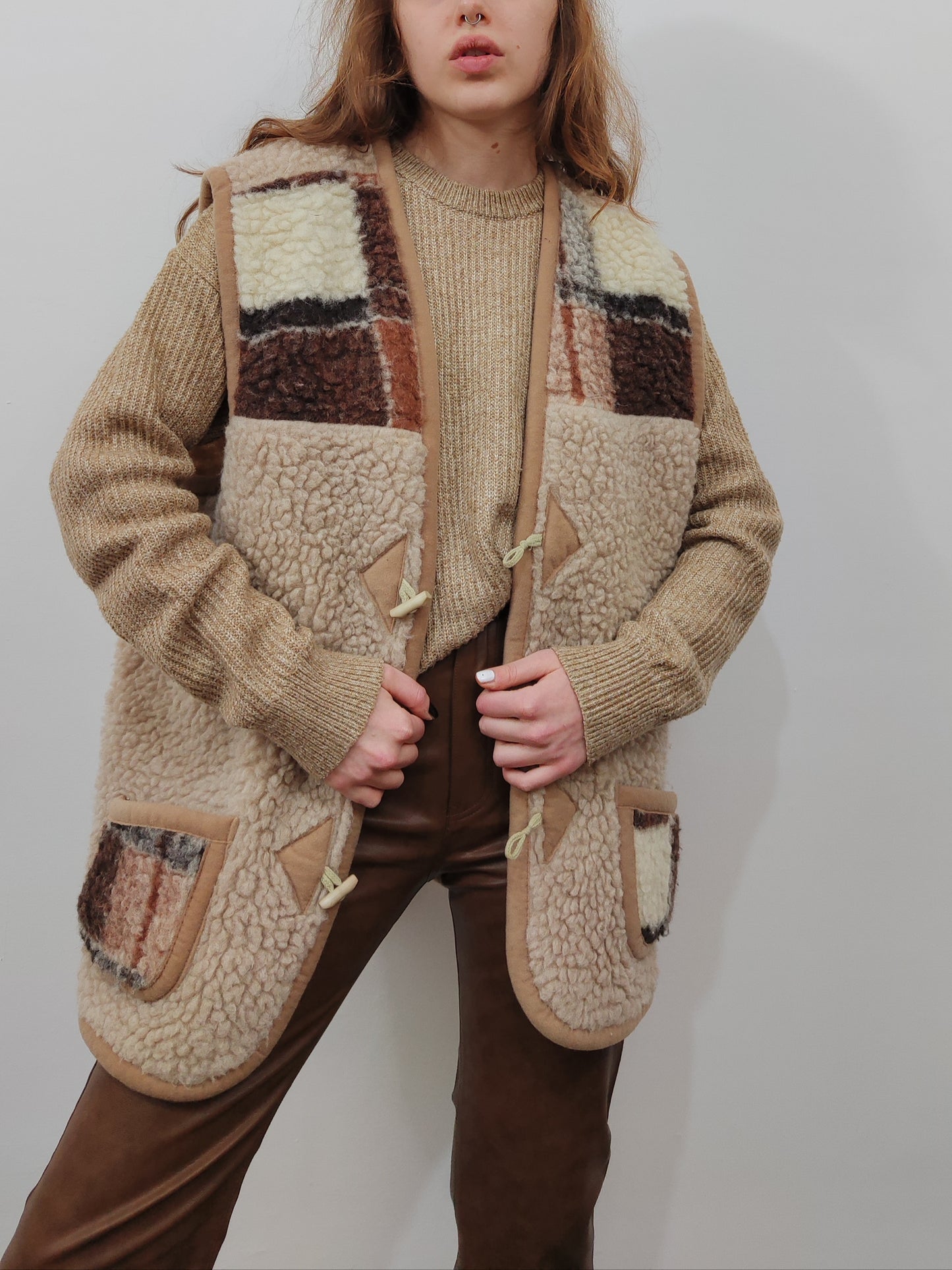 100% Wool Sherpa Oversized Gilet