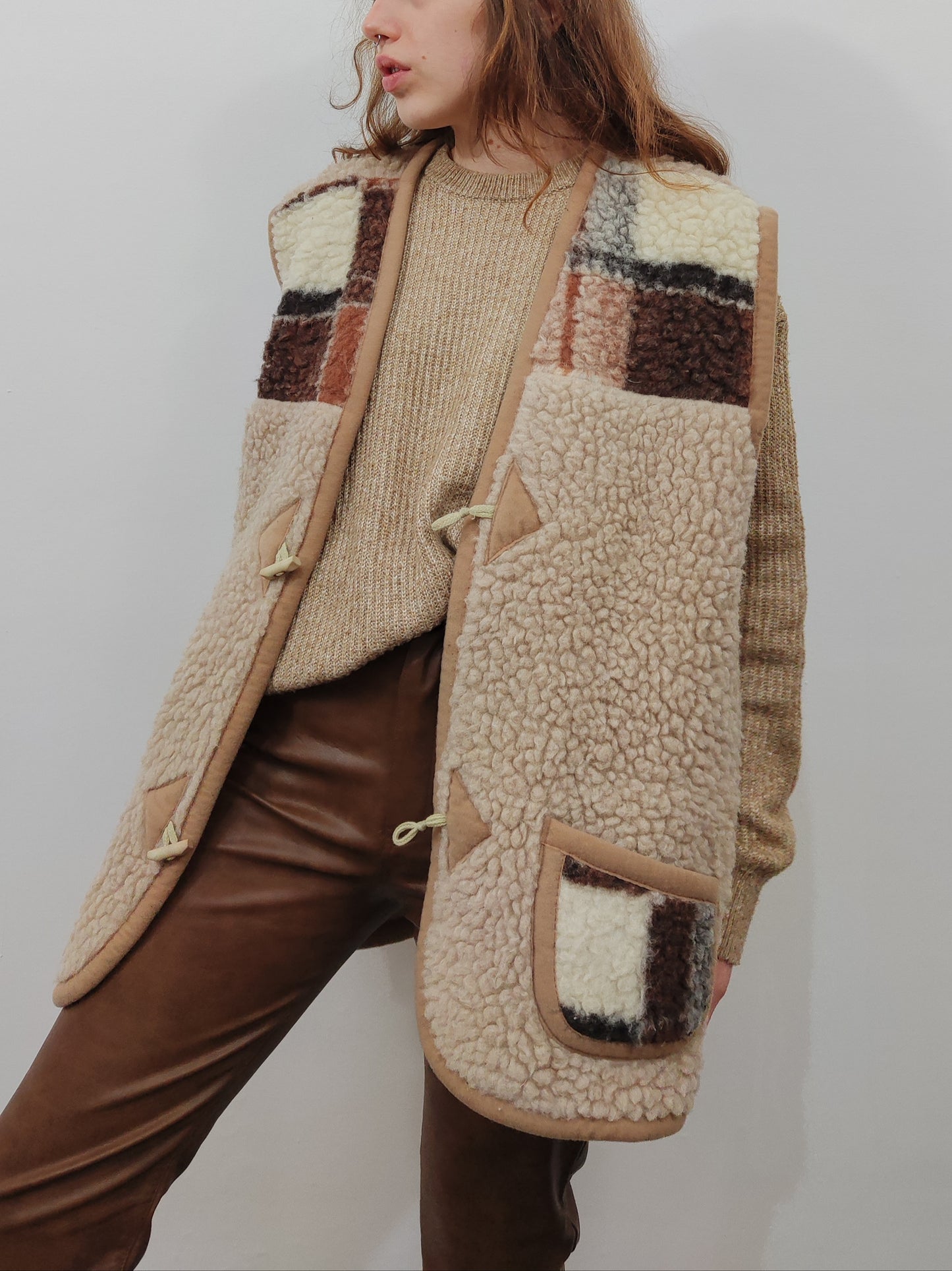 100% Wool Sherpa Oversized Gilet